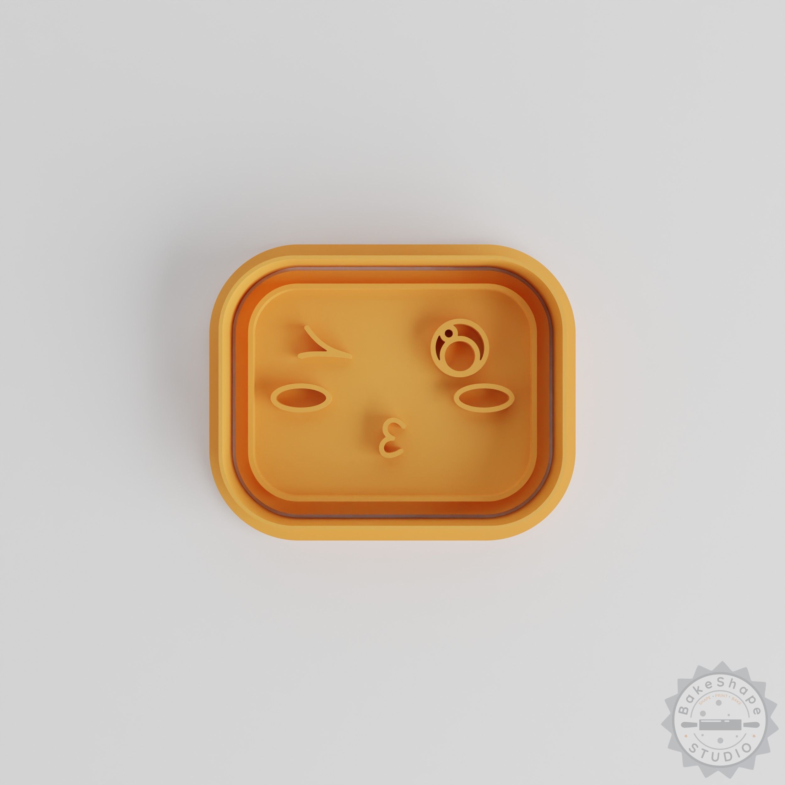 Kawaii Face Cookie Cutter Set, 6-Piece Stamp Bundle, Cute Emoticon Designs for Baking and Fondant, Sizes Small to Large