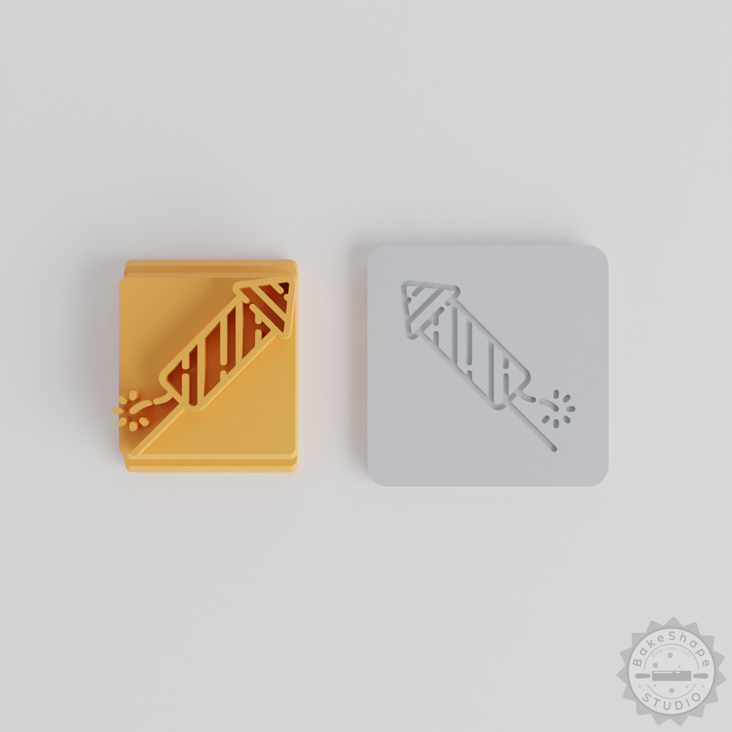 Firework Stamp Tile Set, 5 Sizes, Festive Party Decoration for Clay & Cookies