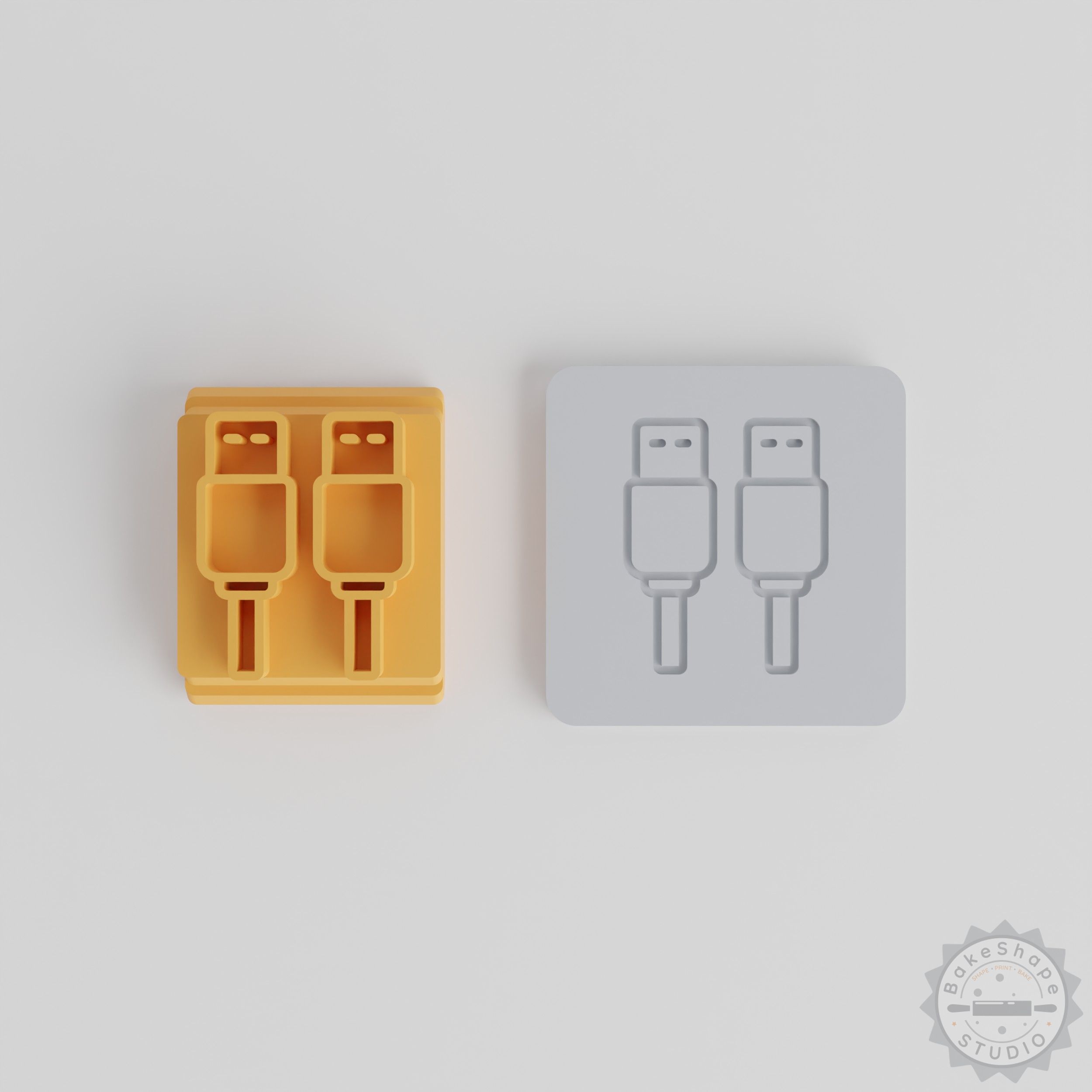 USB 3.0 Cable With 5 Stamp Tile Motif Sizes for Clay, Cookie, Fondant