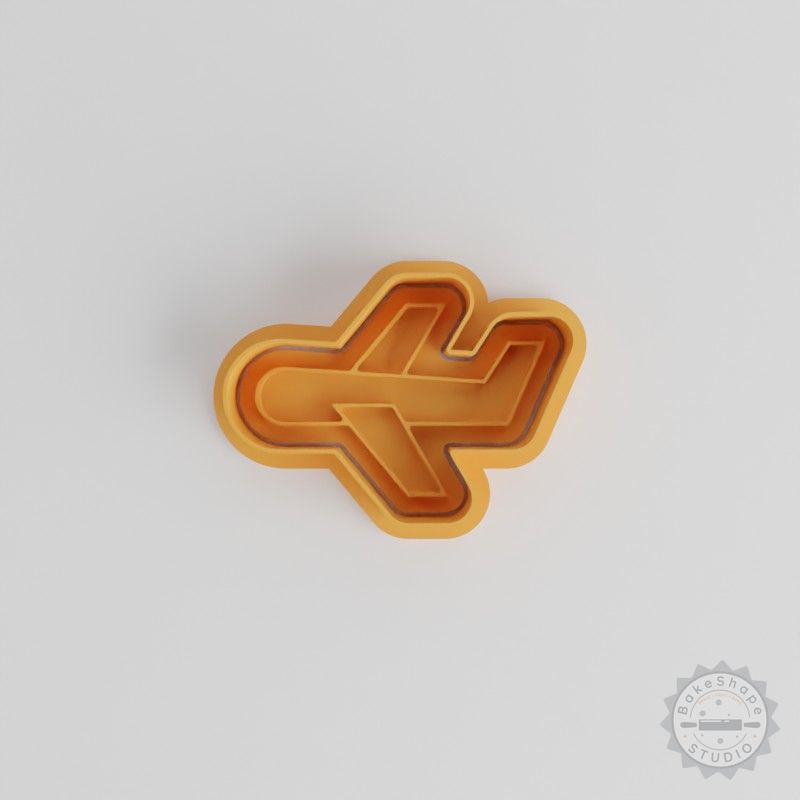Airplane Cookie Cutter Set, 6-Piece Shape and Stamp for Cookies, Fondant in S/M/L Sizes