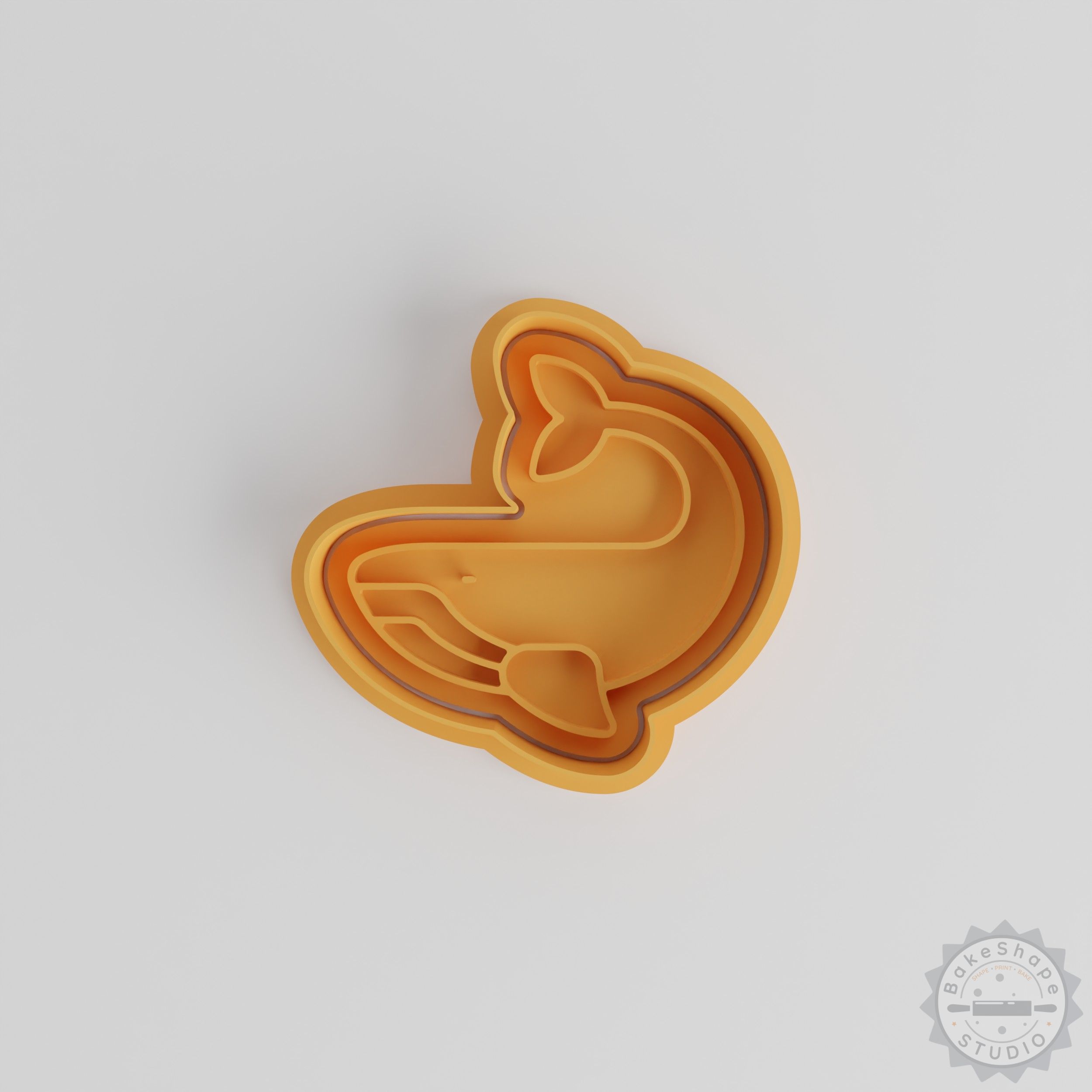Whale Shape Cutter and Stamp Set for Cookies, Fondant, 6 Pieces, 3 Sizes (S/M/L)