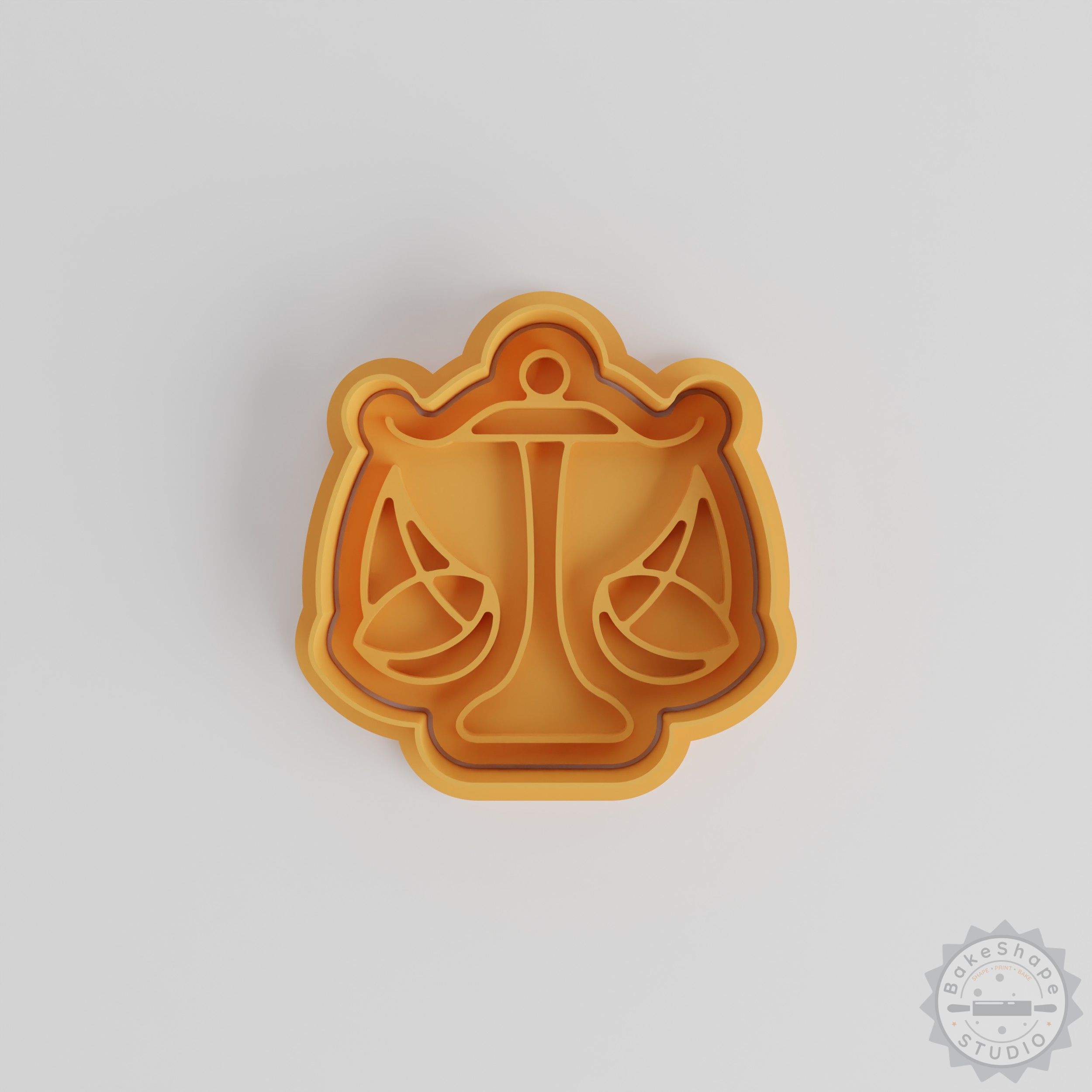 Libra Shape Cutter and Stamp Set, 6-Piece Zodiac Cookie and Fondant Tools, Astrology Scales Design