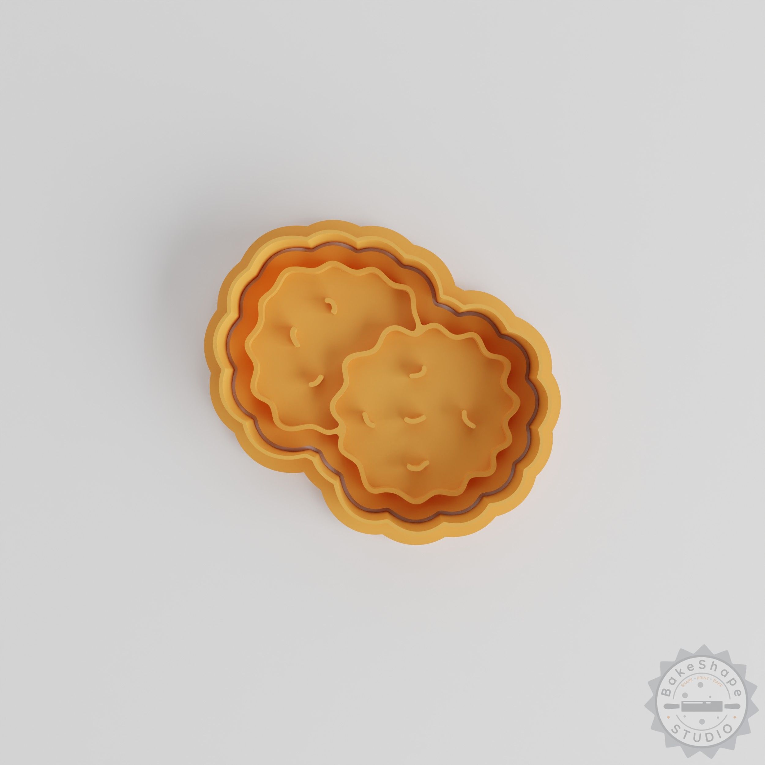 Creacker Pastry Cookie Cutter Stamp Set, Ideal for Fondant Baking, 6 pcs, 3 Sizes