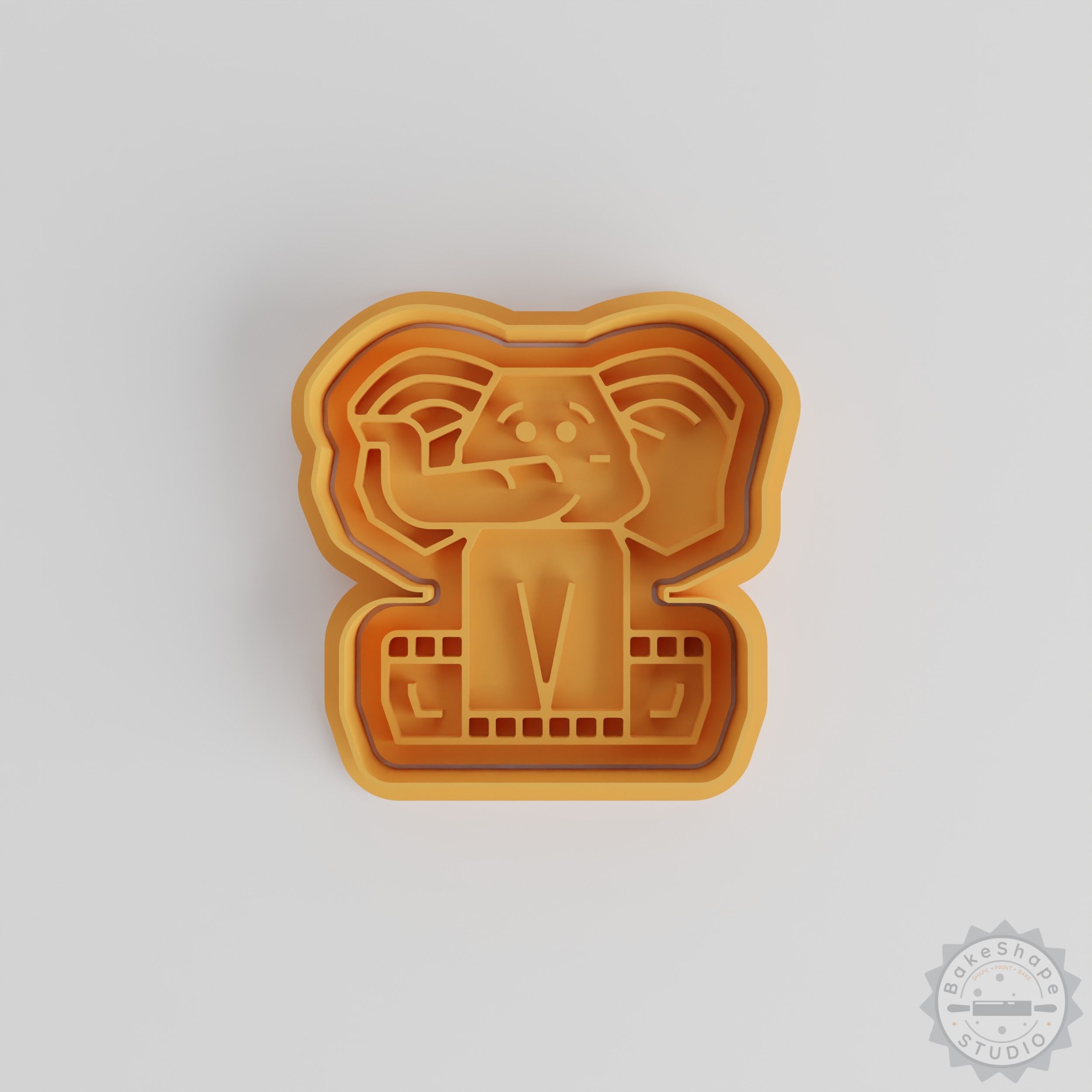 Elephant Cookie Cutter, Stamp Set, Wildlife Jungle Theme, 3 Sizes, Perfect for Cookies, Fondant