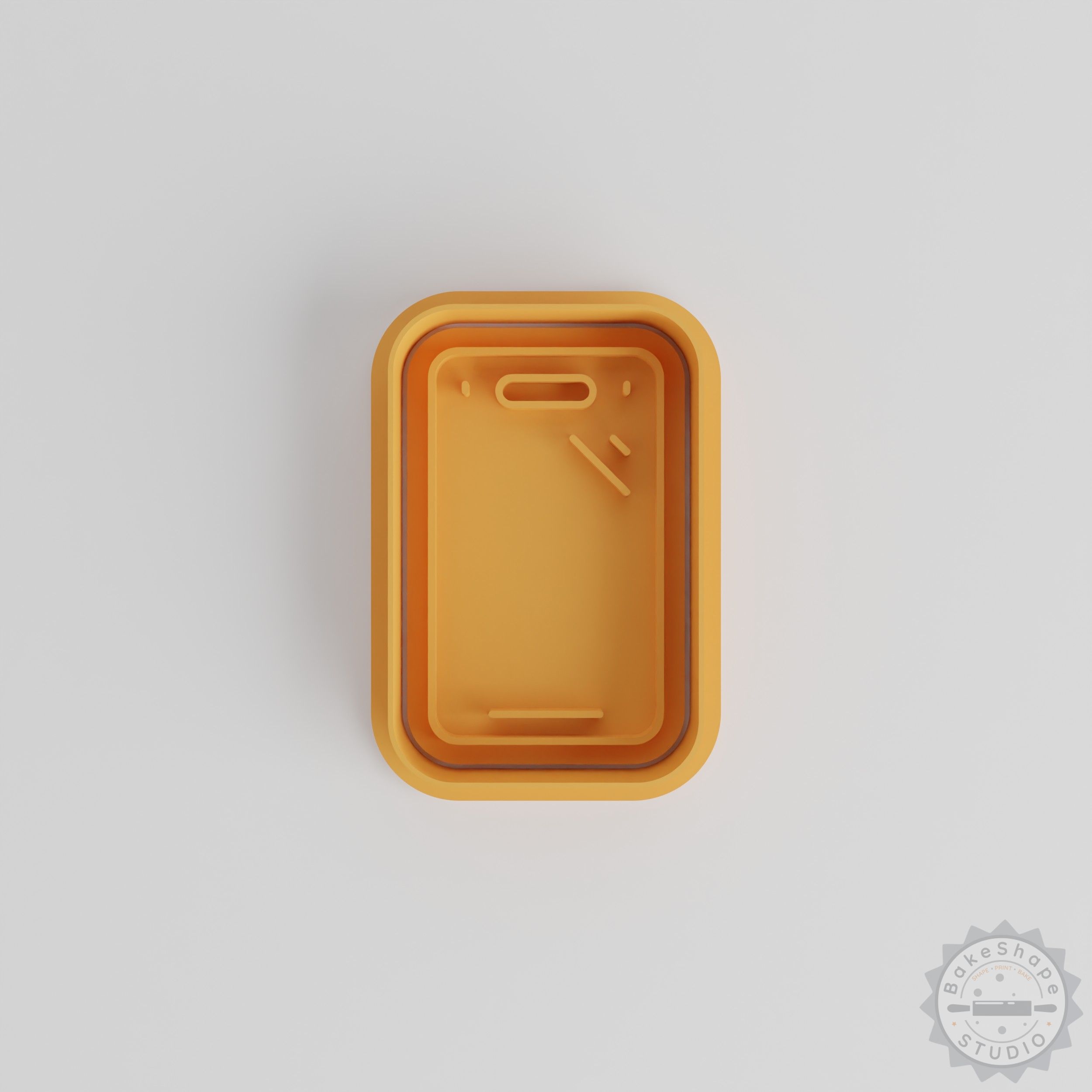 Mobile Phone Oval Notch Shape Cutter Set, 6-Piece Cookie & Fondant Stamp, Multiple Sizes