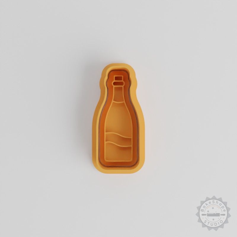 Wine Cookie Cutter and Stamp Set, Perfect for Cookies and Fondant, Includes 6 Pieces in 3 Sizes