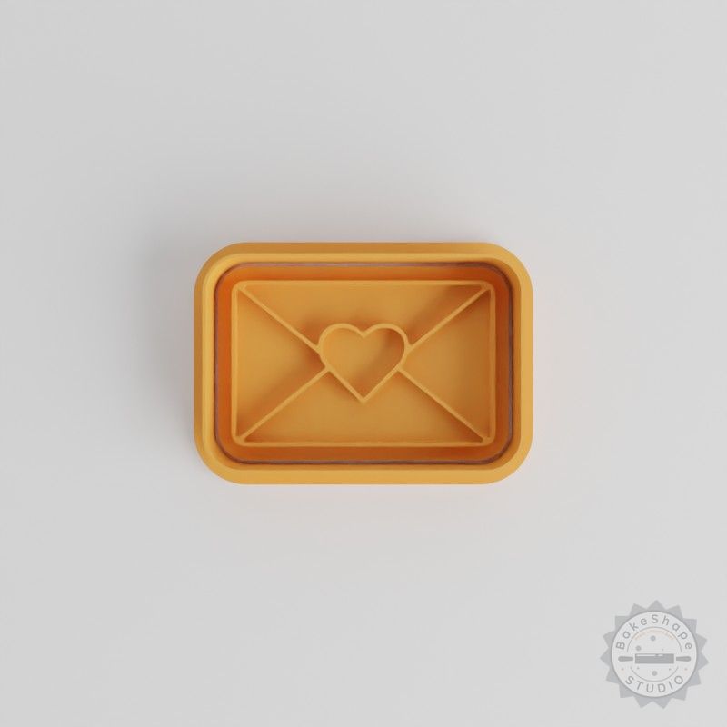Love Letter Cookie Cutter and Stamp Set, Perfect for Fondant, Includes 3 Sizes S/M/L, Romantic Baking Decor