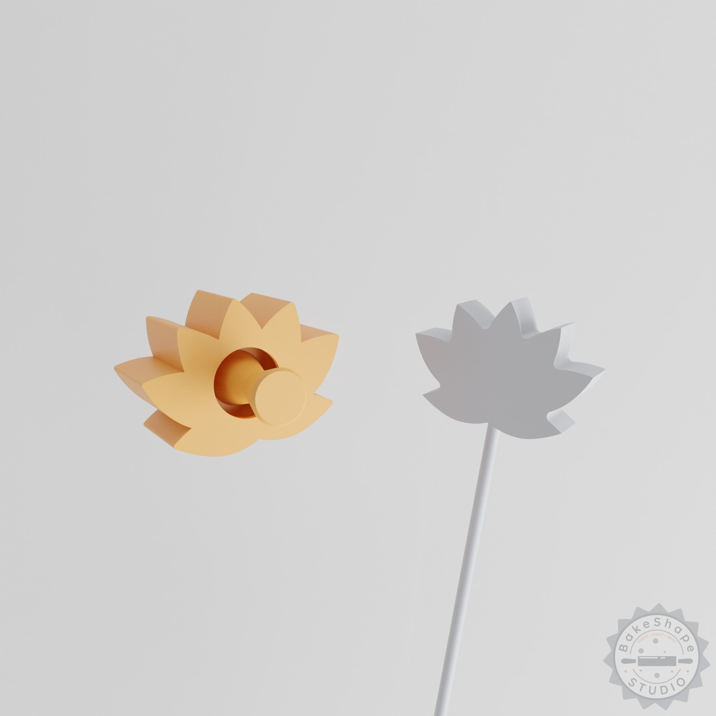Lotus Cake Pop Mold Set, Sacred Flower Design, 2-Piece Purity Bloom Baking Tool