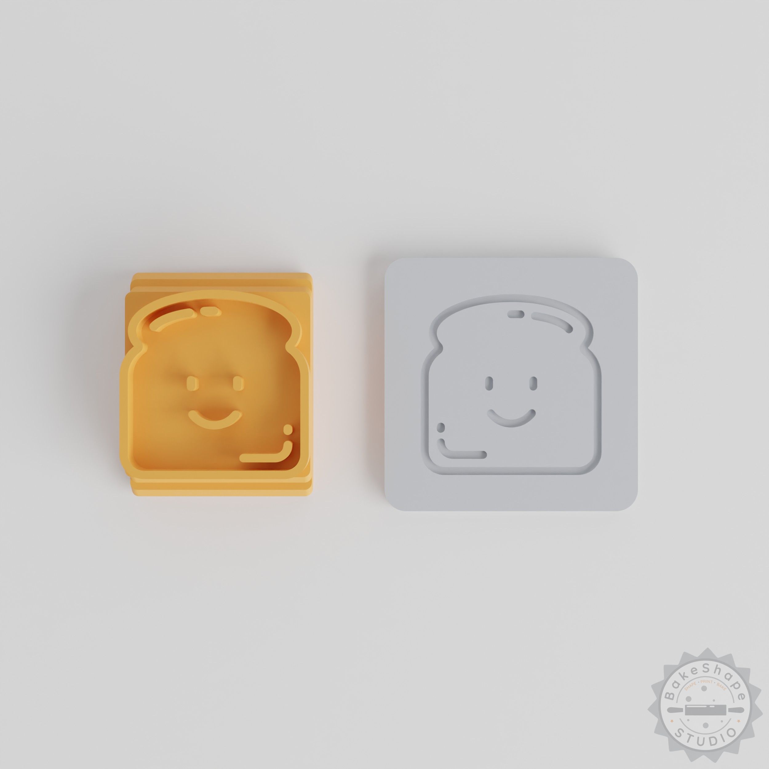 Kawaii Bread Stamp Tile Set, 5 Sizes, Perfect for Clay, Cookies, Fondant Crafting