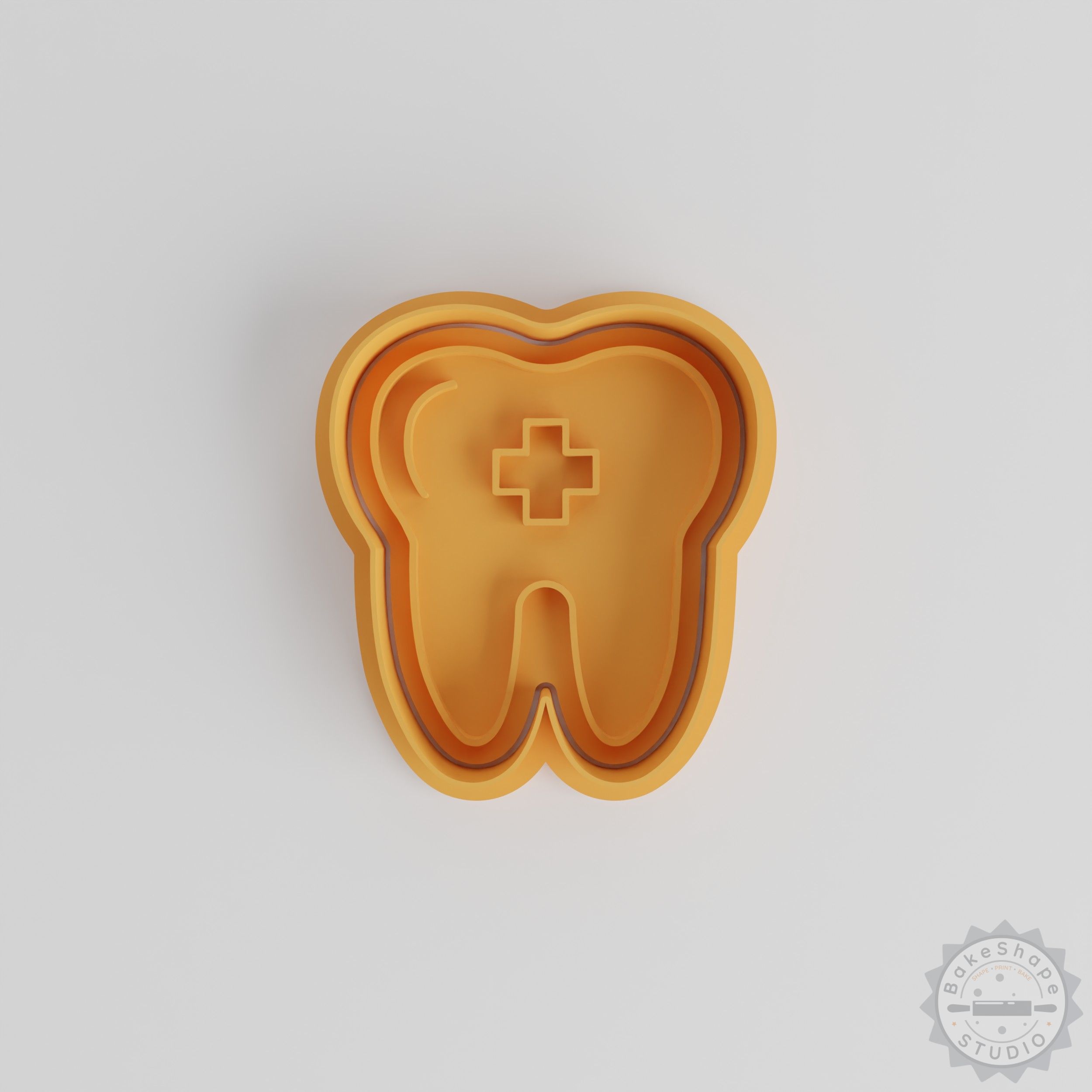 Dental Shape Cutter & Stamp Set, Perfect for Cookies & Fondant - 6 Piece Pack