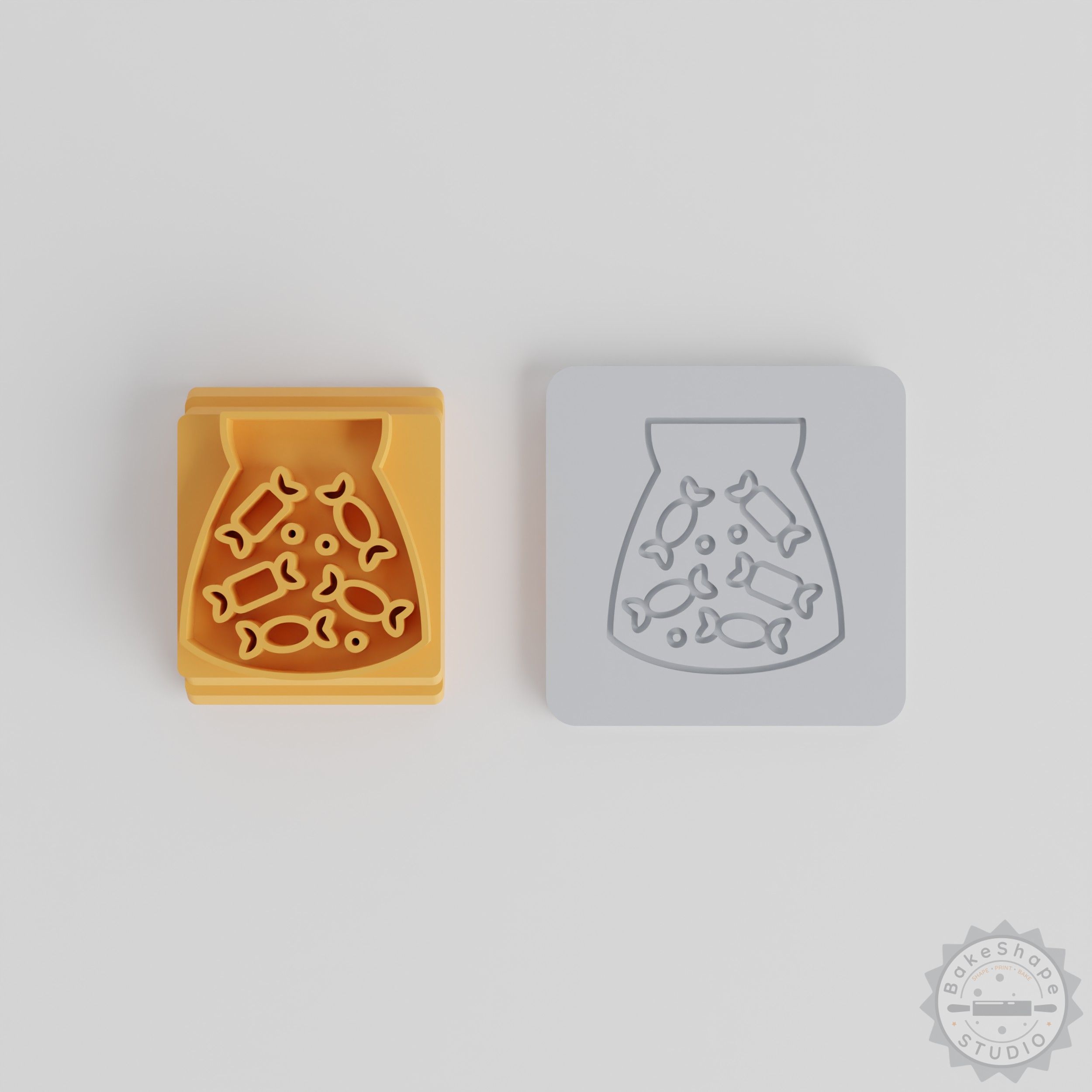 Halloween Trick or Treating Stamp Tile Set, 5 Sizes, Perfect for Clay and Cookies