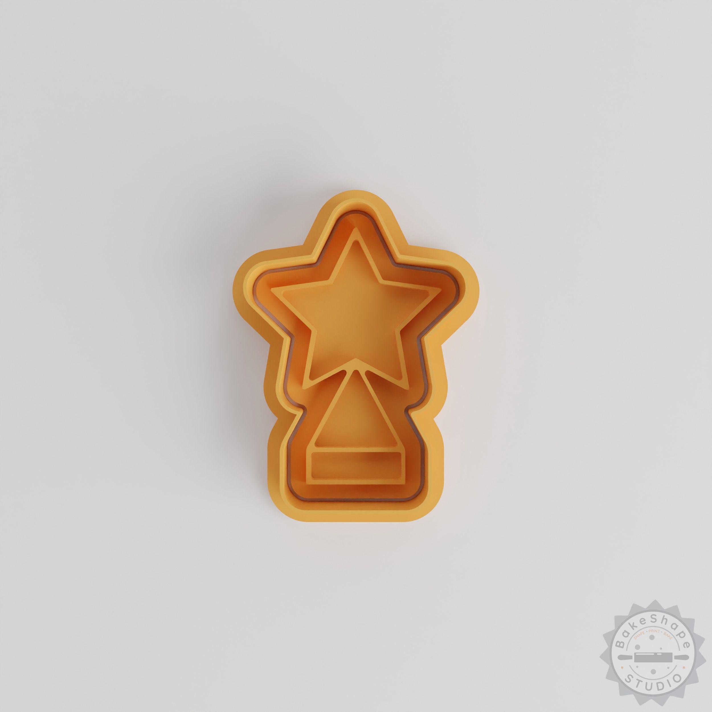 Star Shape Cookie Cutter and Stamp Set, 6 Pieces, Christmas and Holiday Decorations