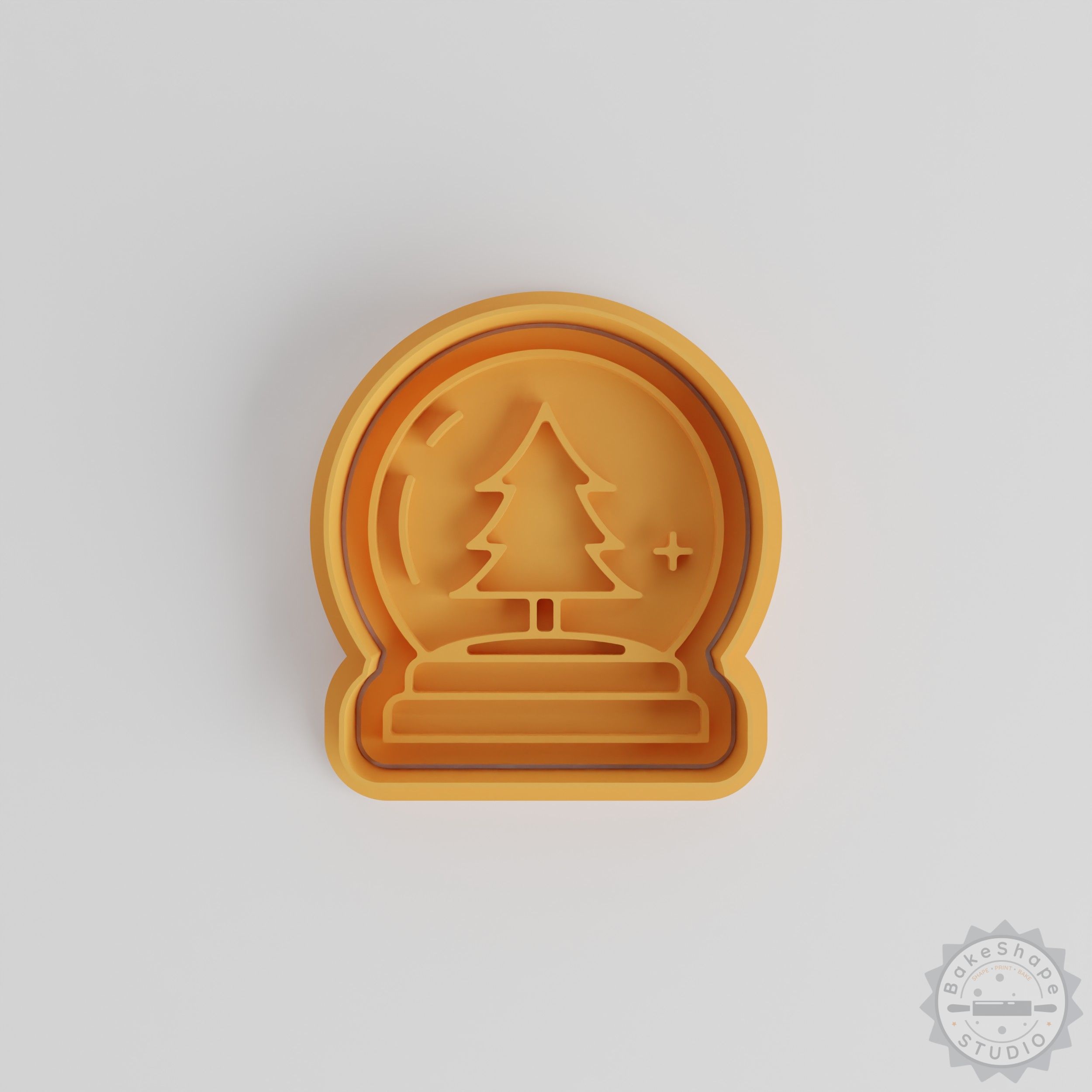 Cookie Cutter and Stamp Set, 6-Pc Snow Ball Shapes, Winter Ornament, Holiday Baking Decor