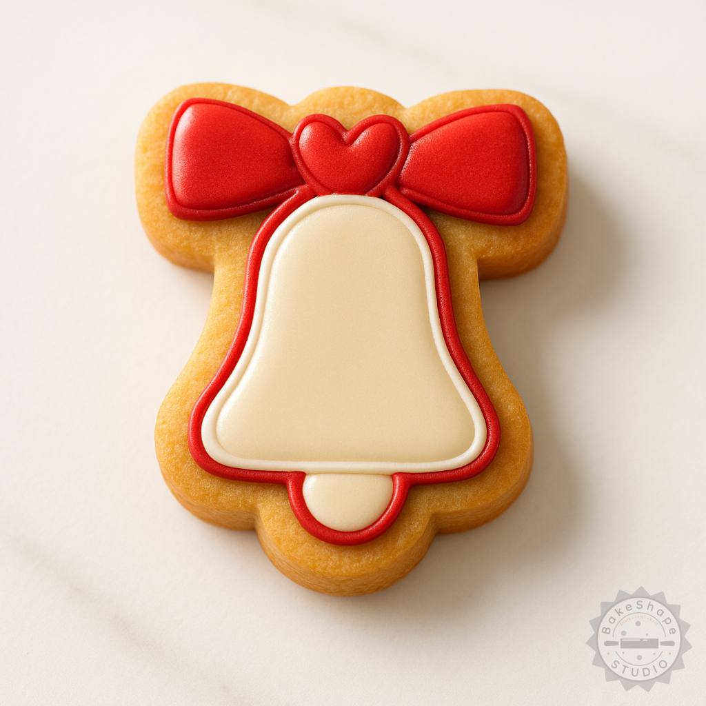 Decorated example 1 of Church Bell Cookie Cutter Set, Shape Cutter and Stamp, Perfect for Cookies or Fondant, 6-Piece Size Variety
