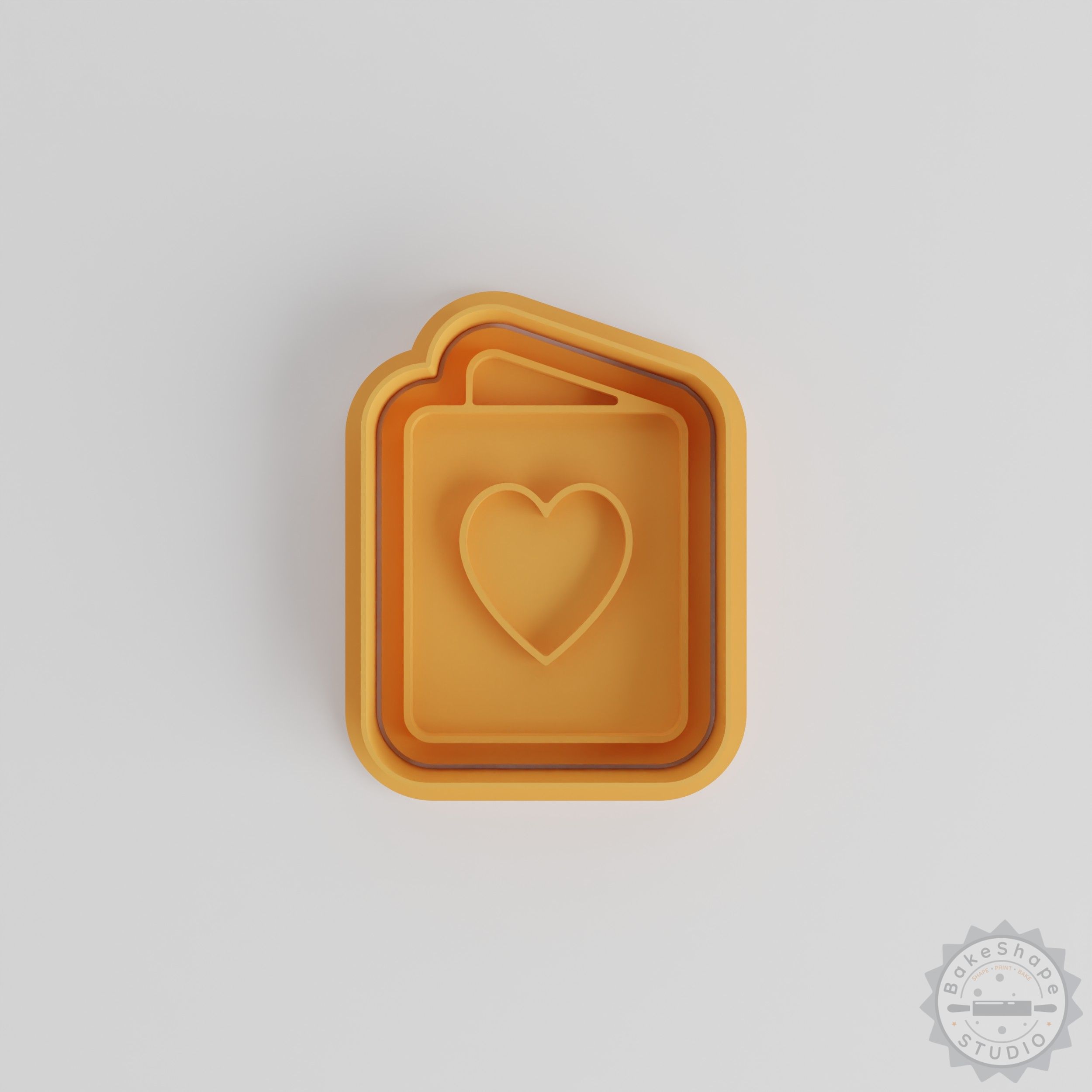 Christmas Card Cookie Cutter & Stamp Set, Perfect for Fondant, 6 Pieces S/M/L Sizes