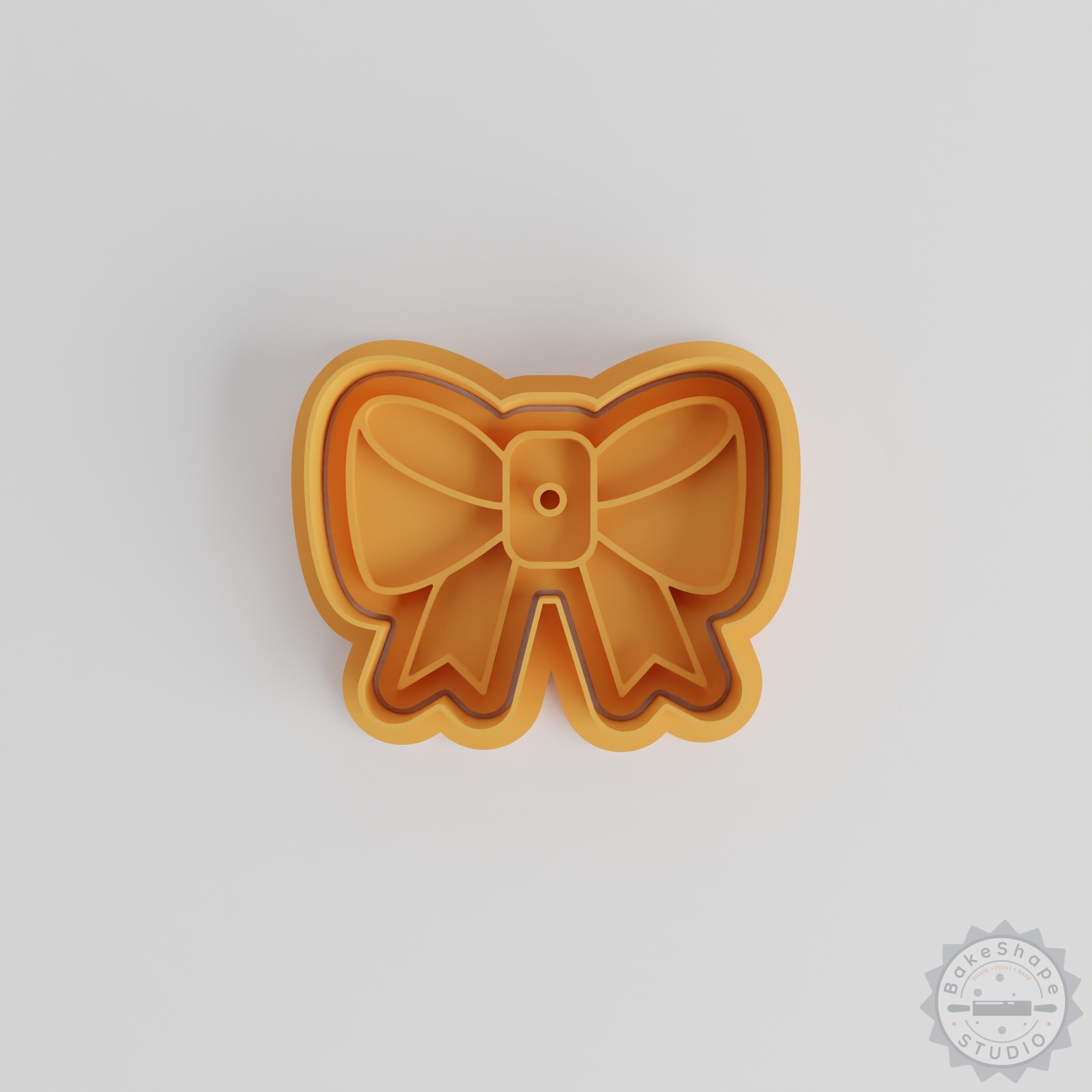 Bow Shape Cutter and Stamp Set, Cookie Fondant Cutter, 6-Piece Decor Bow Holiday Bundle