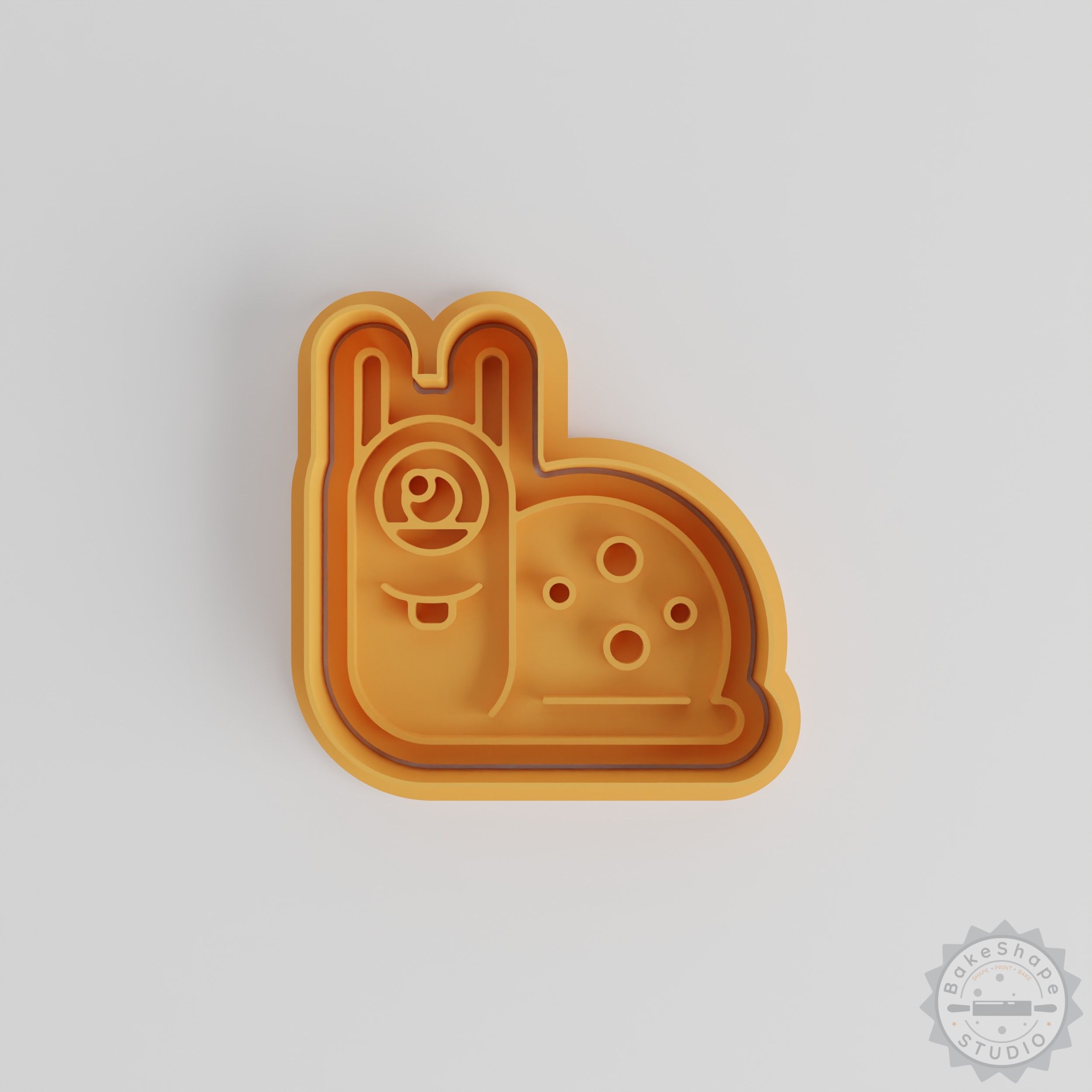 Snail Monster Cookie Cutter and Stamp Set, Cartoon Baking Mold, 6 Piece Fantasy Snail Shape