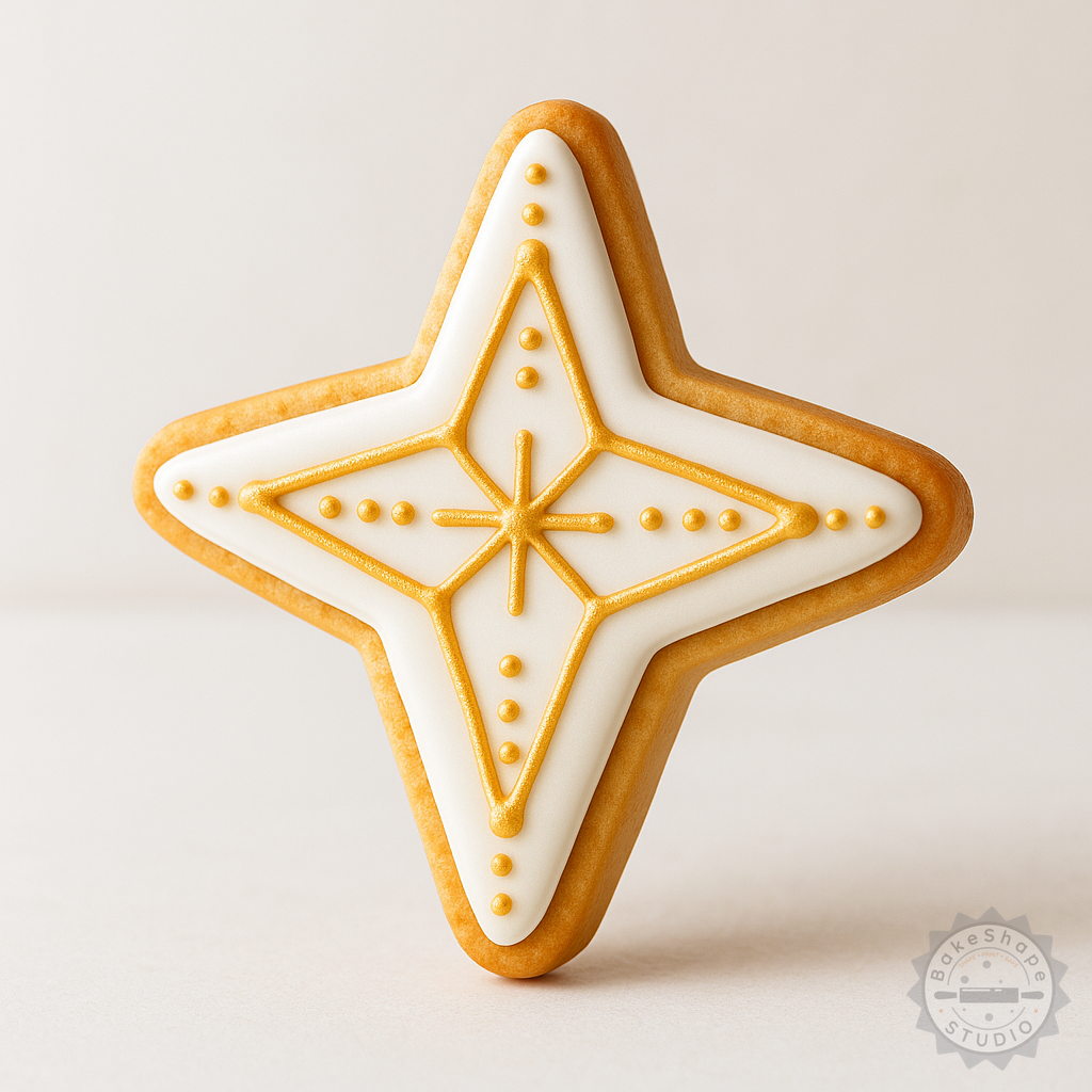 Decorated example 1 of Chitra Nakshatra Vedic Astrology Shape Cutter & Stamp Set, 6-Piece Cookie & Fondant Tools