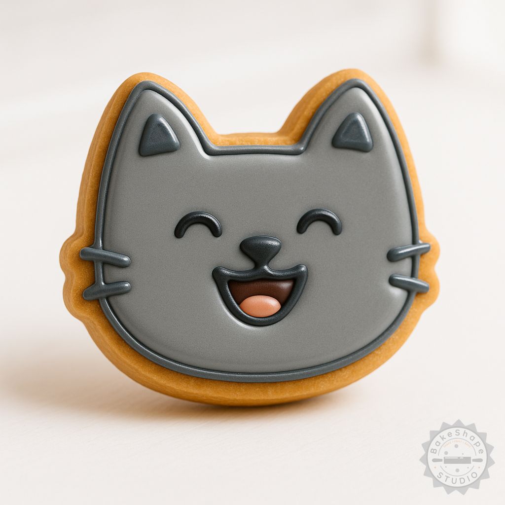 Laughing cookie cutters and stamps 6-piece set STL for 3D printing funny cookie and fondant designs