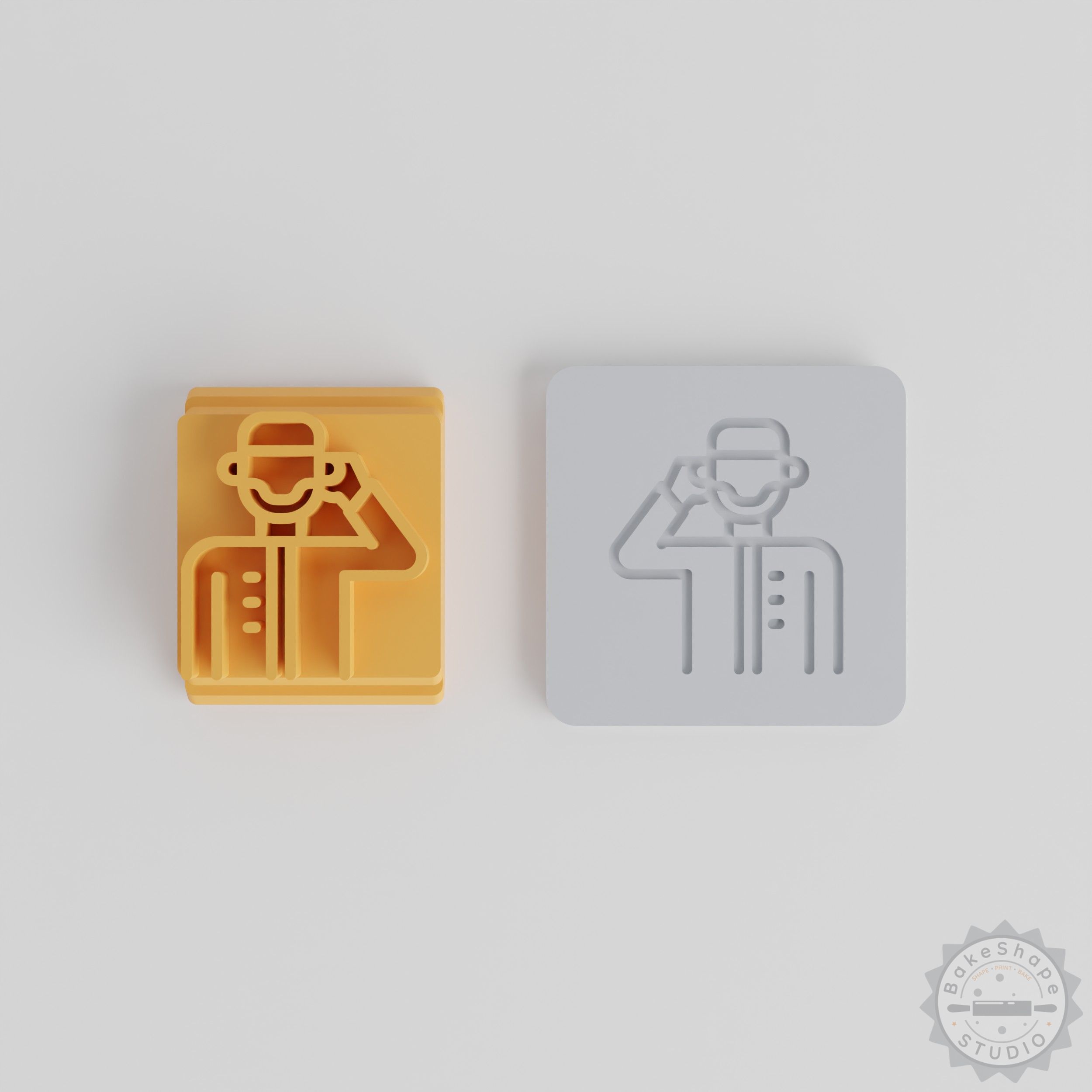 Muezzin stamp tile set STL for clay and cookie crafting with Islamic motifs in five sizes