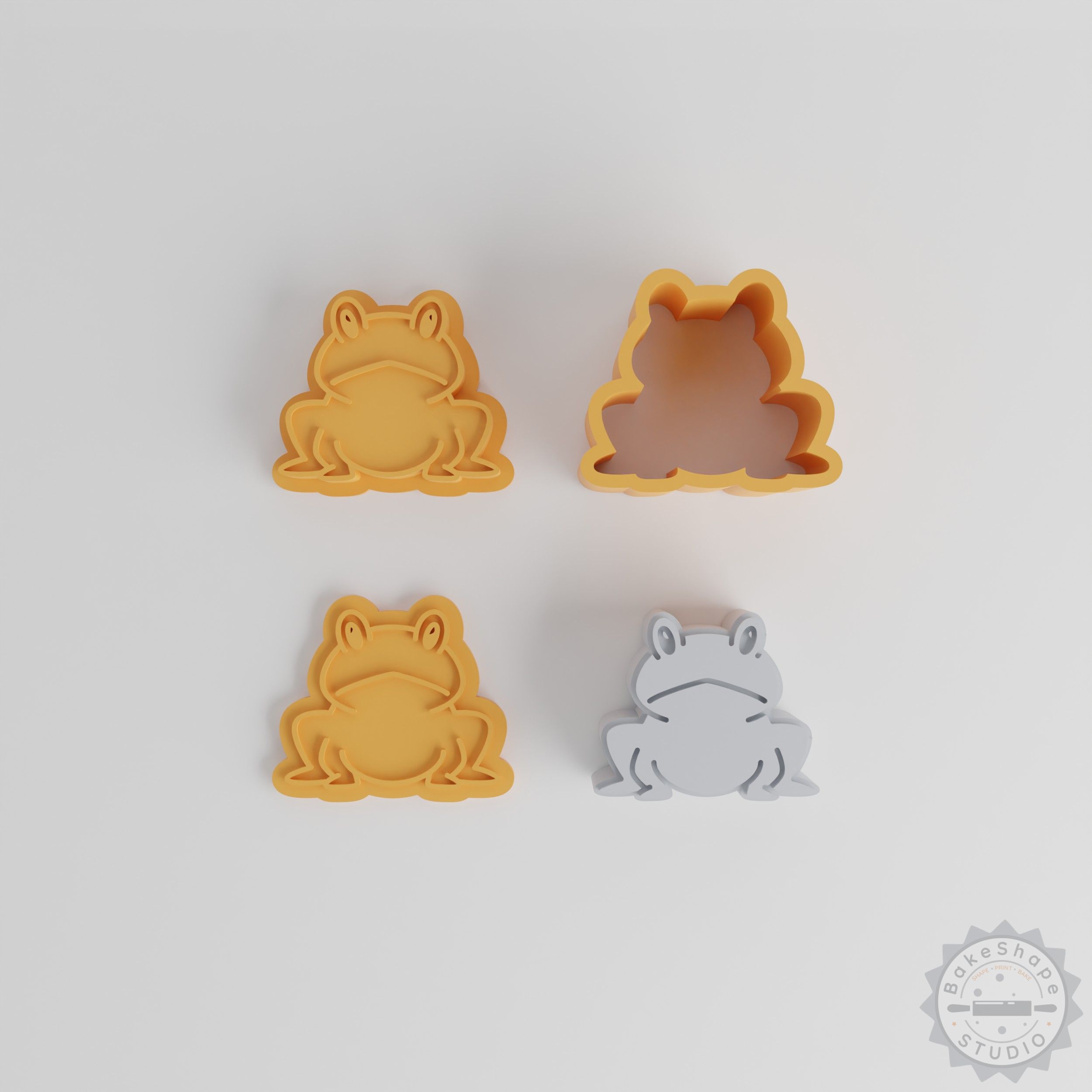 Frog Bath Bomb Mold Set, 12-Piece Cute Amphibian Design, XS to L Sizes, Animal Collection