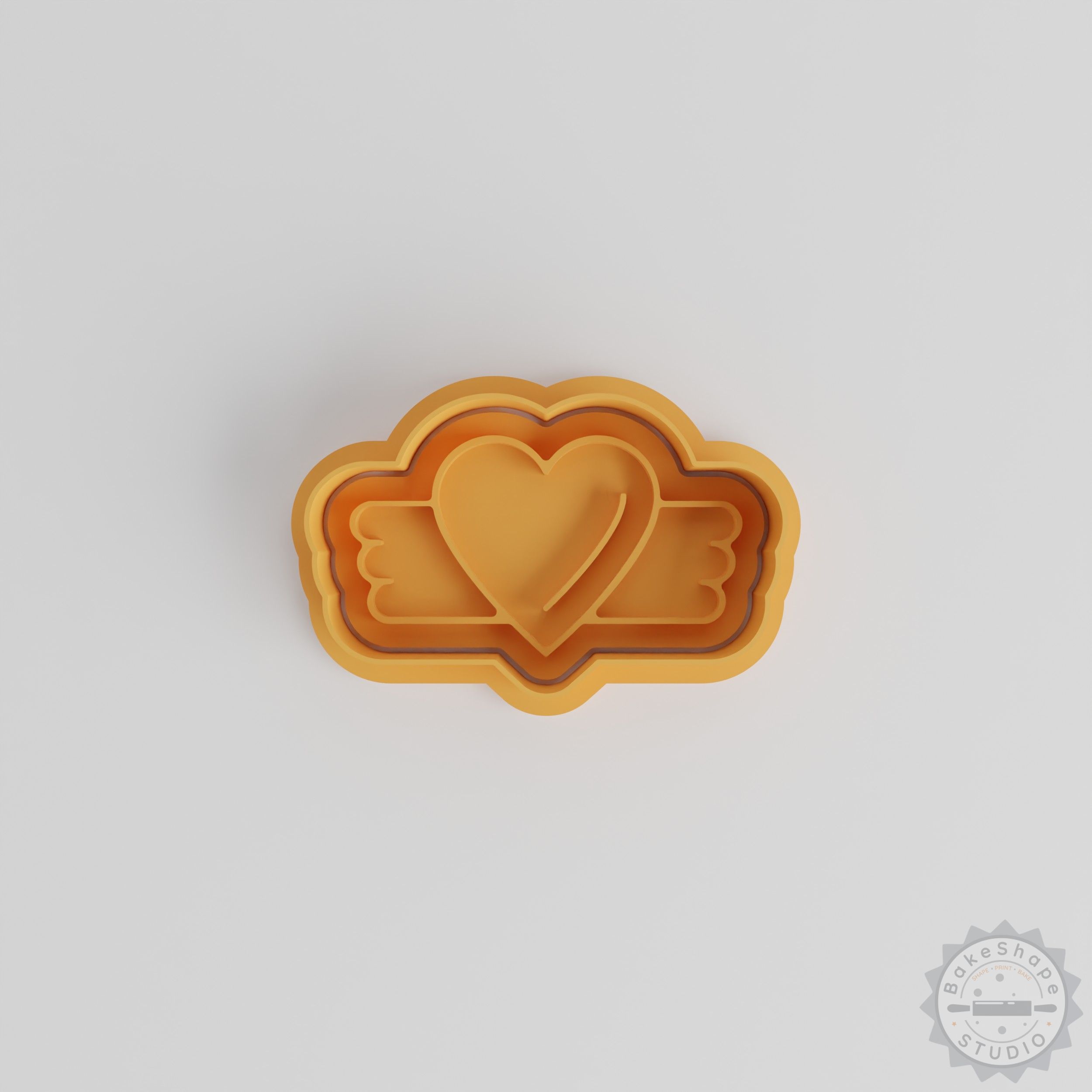 Love Badge Cookie & Fondant Cutter Set, Heart Stamp Tools, 6 Pcs, S/M/L Sizes