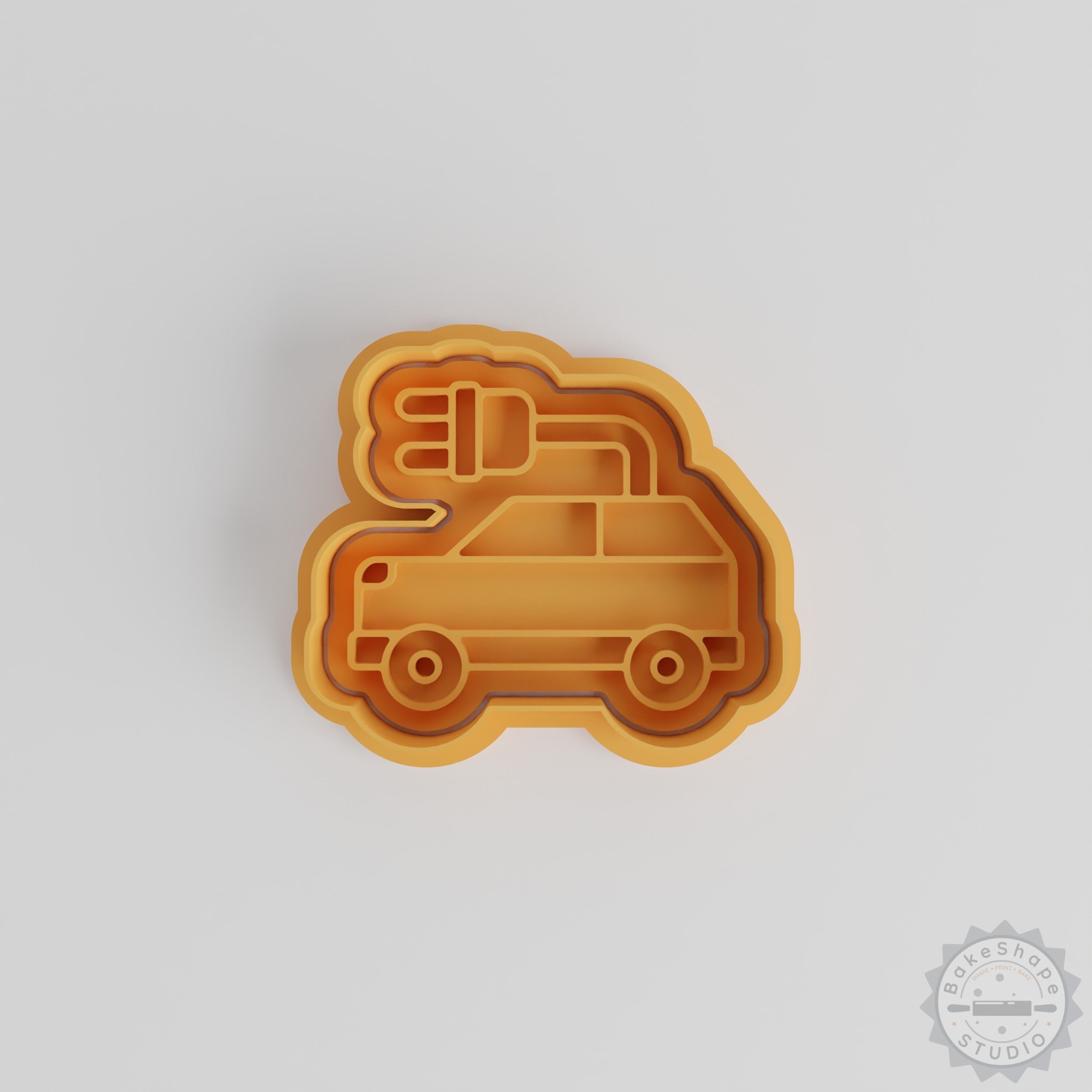 Electric Car Cookie Cutter and Stamp Set, 6-Piece, Eco Vehicle Fondant Shapes