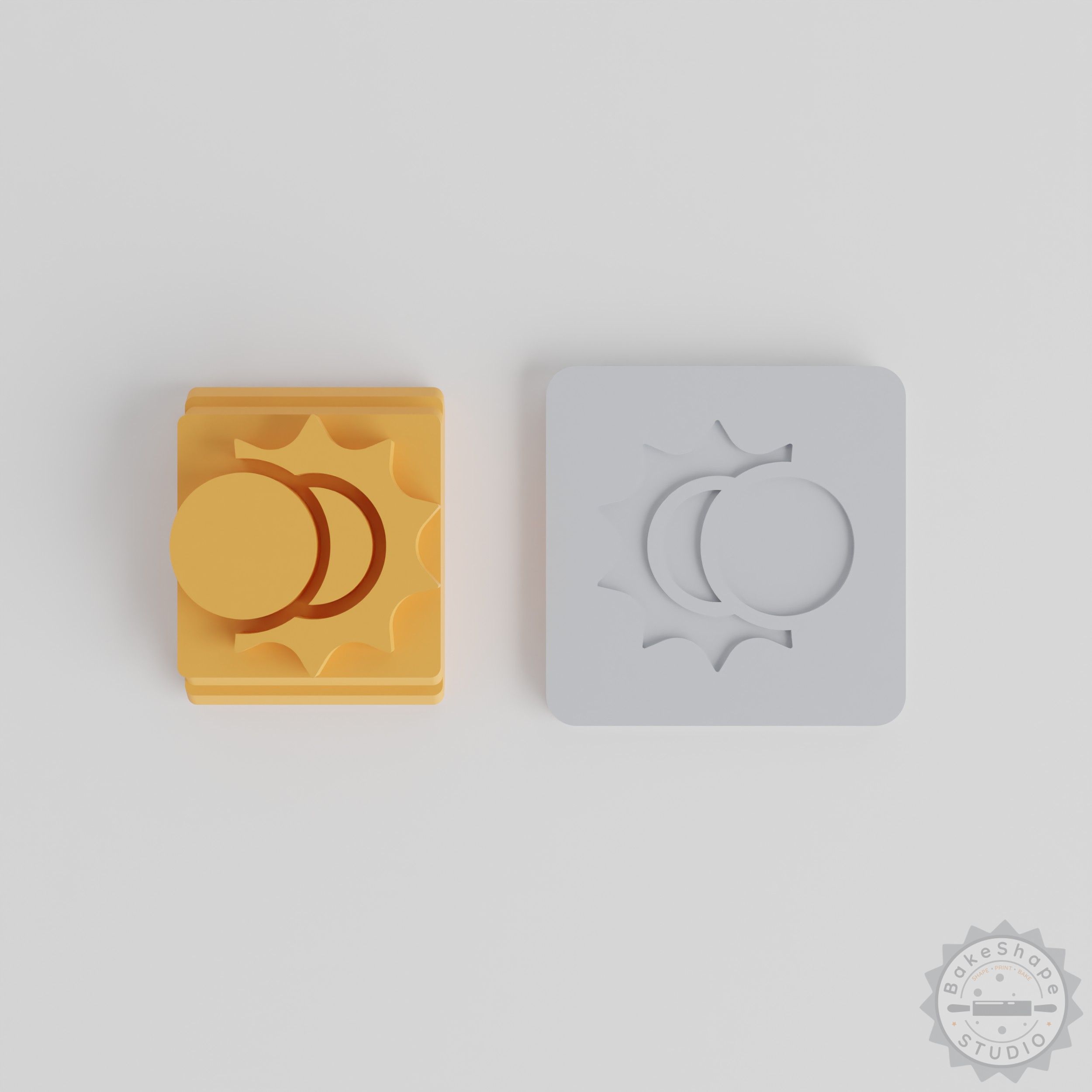 Eclipse Stamp Tile Set for Clay & Fondant, 5 Motif Sizes, Perfect for Cookies & Soft Materials