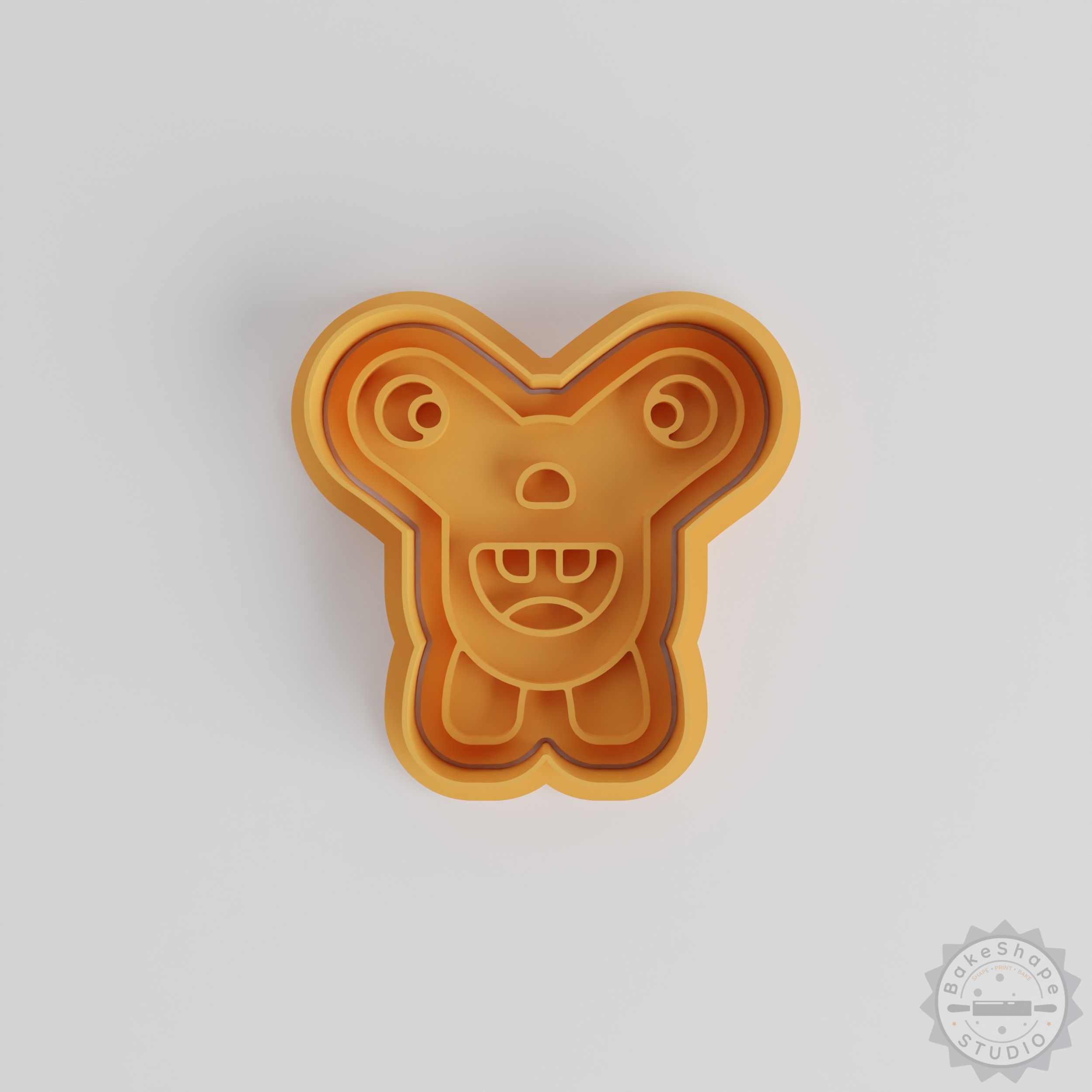 Wide Eyes Monster Cookie Cutter & Stamp Set, 6-Piece, Cartoon Monster, Fondant Baking Tool Kit