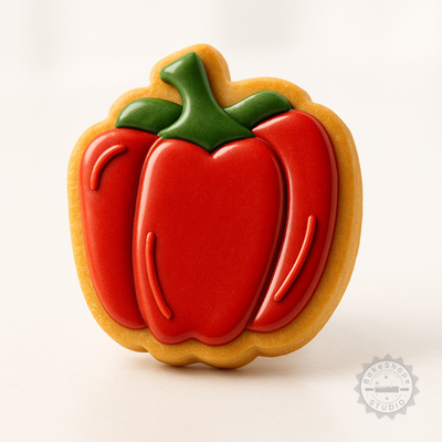 Decorated example 1 of Paprika Shape Cutter & Stamp Set, 6-Piece, Perfect for Cookies, Fondant, Organic Spice