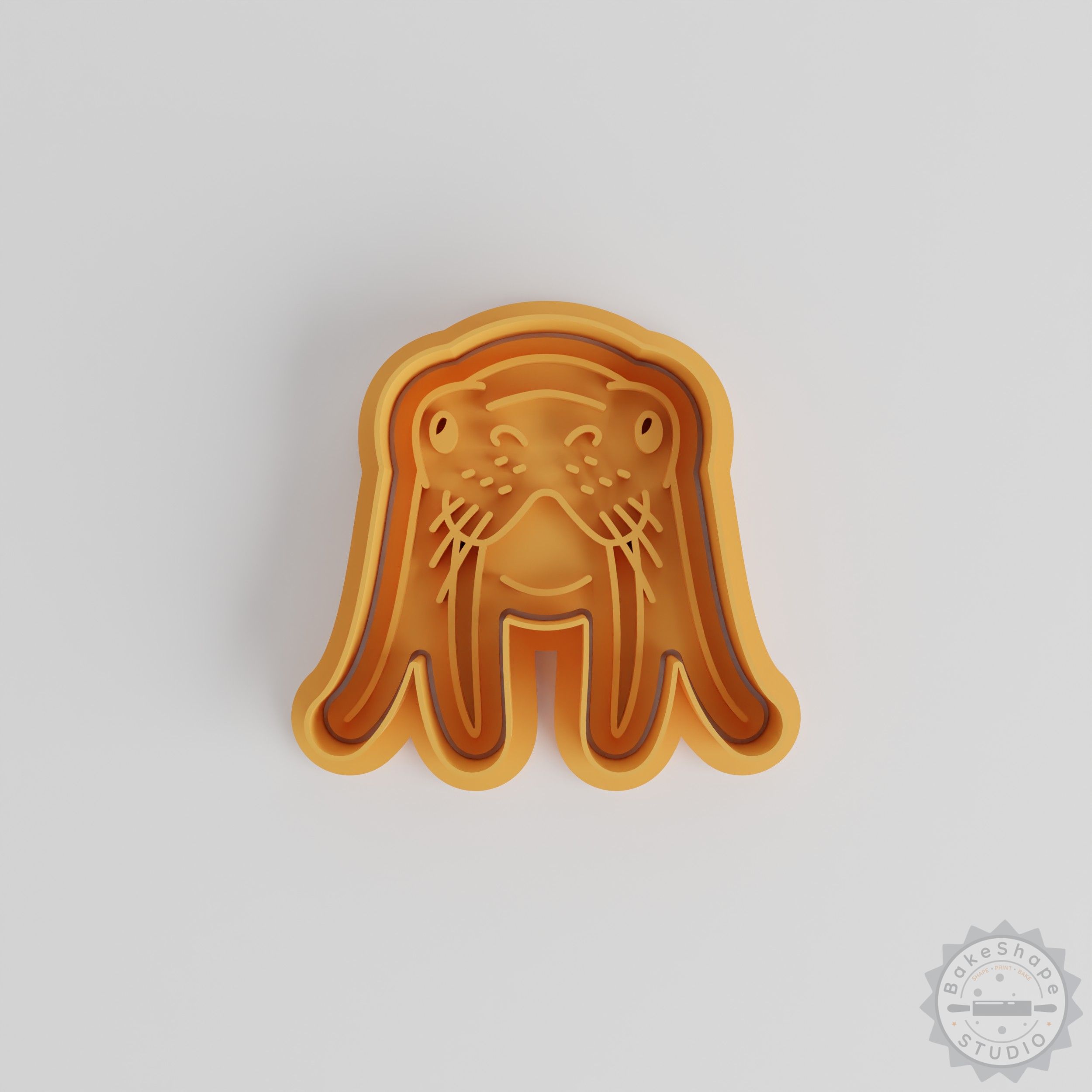 Animal Cookie Cutter Set, Walrus Shape, 6-Piece Cookie Stamp Collection, S/M/L Sizes for Baking & Fondant