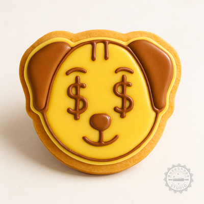 Decorated example 1 of Rich Dog Cookie Cutters Set, Shape Cutter and Stamp for Cookies, Fondant, 6-Piece S/M/L Collection