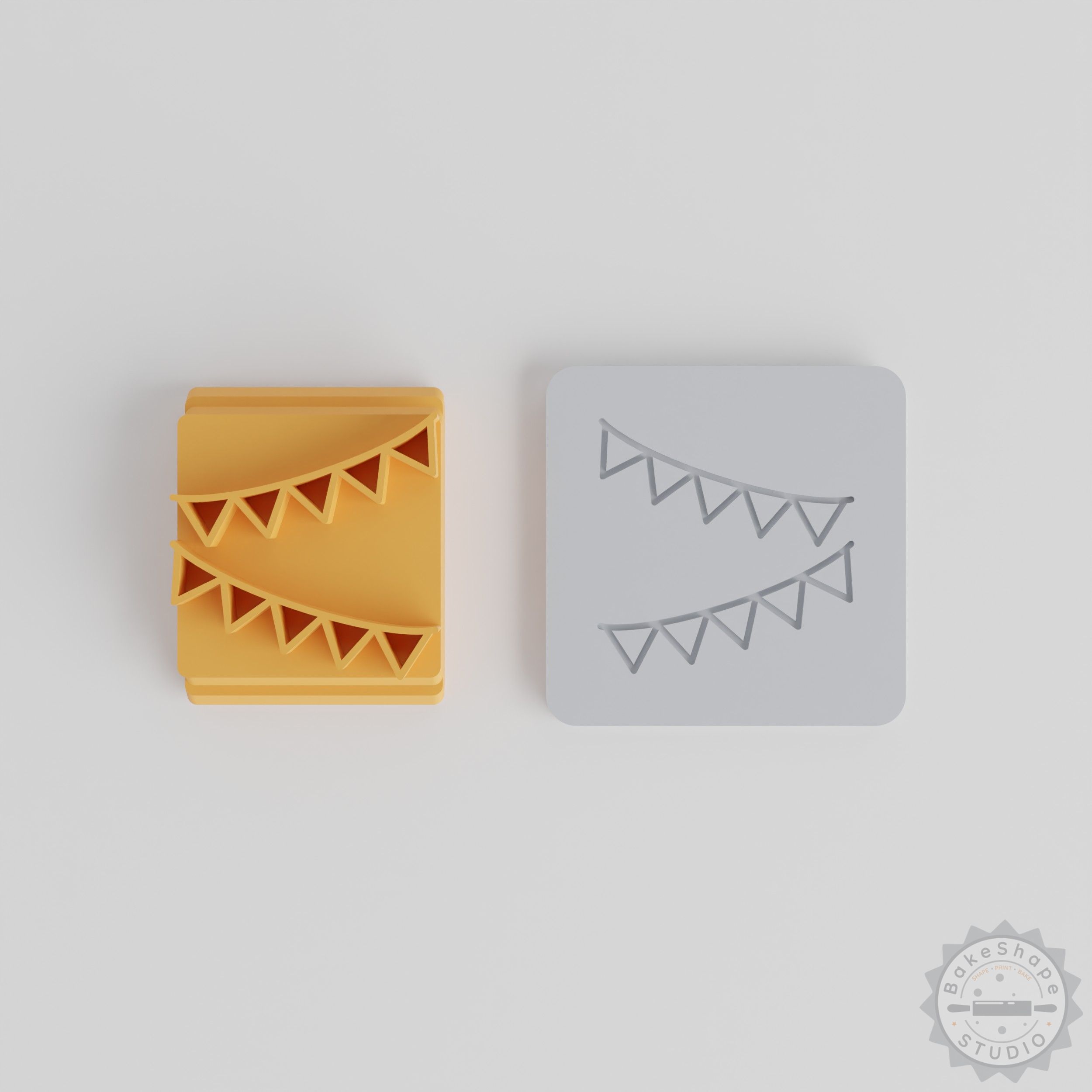 Halloween Bunting Stamp Tile Set, 5 Sizes, Perfect for Clay, Cookie, Fondant Decoration