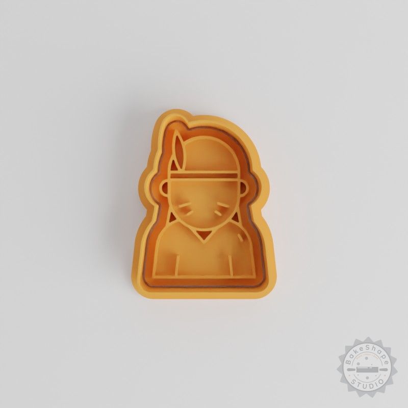 Indian Culture Cookie Cutter & Stamp Set, Tribal Heritage Shapes, 6 Pieces, Perfect for Fondant Baking