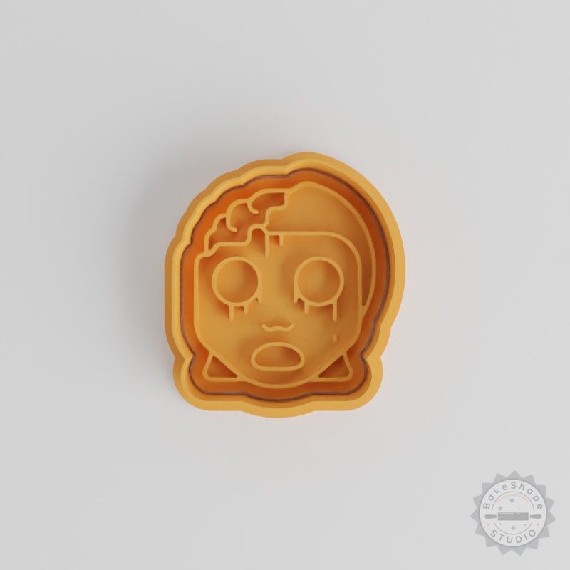 Zombie Girl Cutter & Stamp Set, Perfect for Cookies & Fondant, 3 Sizes S/M/L, 6-Piece Halloween Cookie Decorating Kit