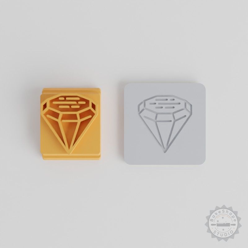 Gems Stamp Tile Set, 5 Sizes, Perfect for Clay, Cookies, Fondant, Includes 20-40mm Motif Designs