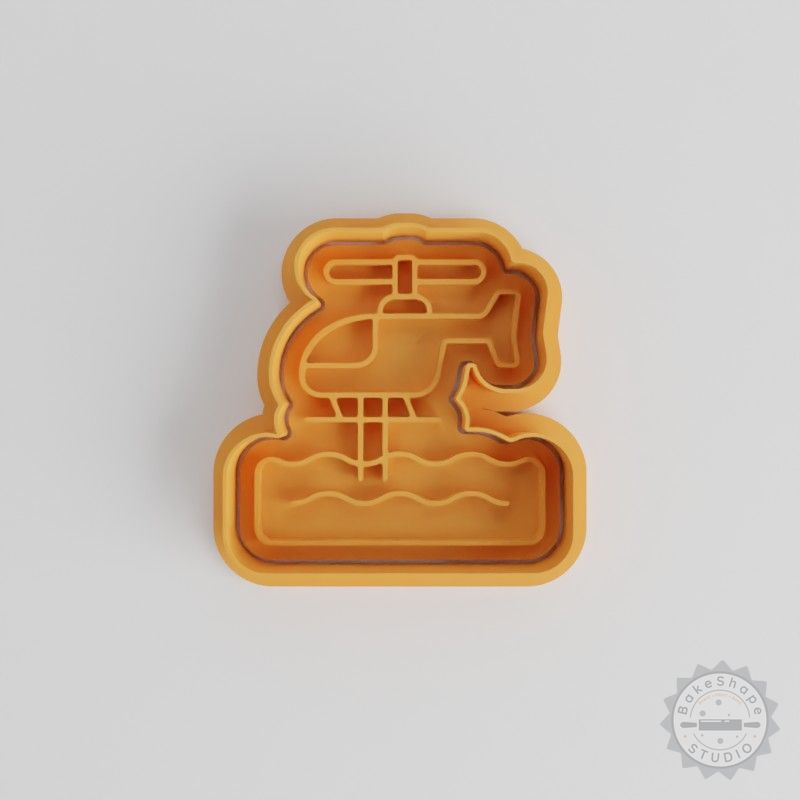 Ocean Rescue Helicopter Shape Cutter Set, Perfect for Cookies & Fondant, S/M/L Sizes