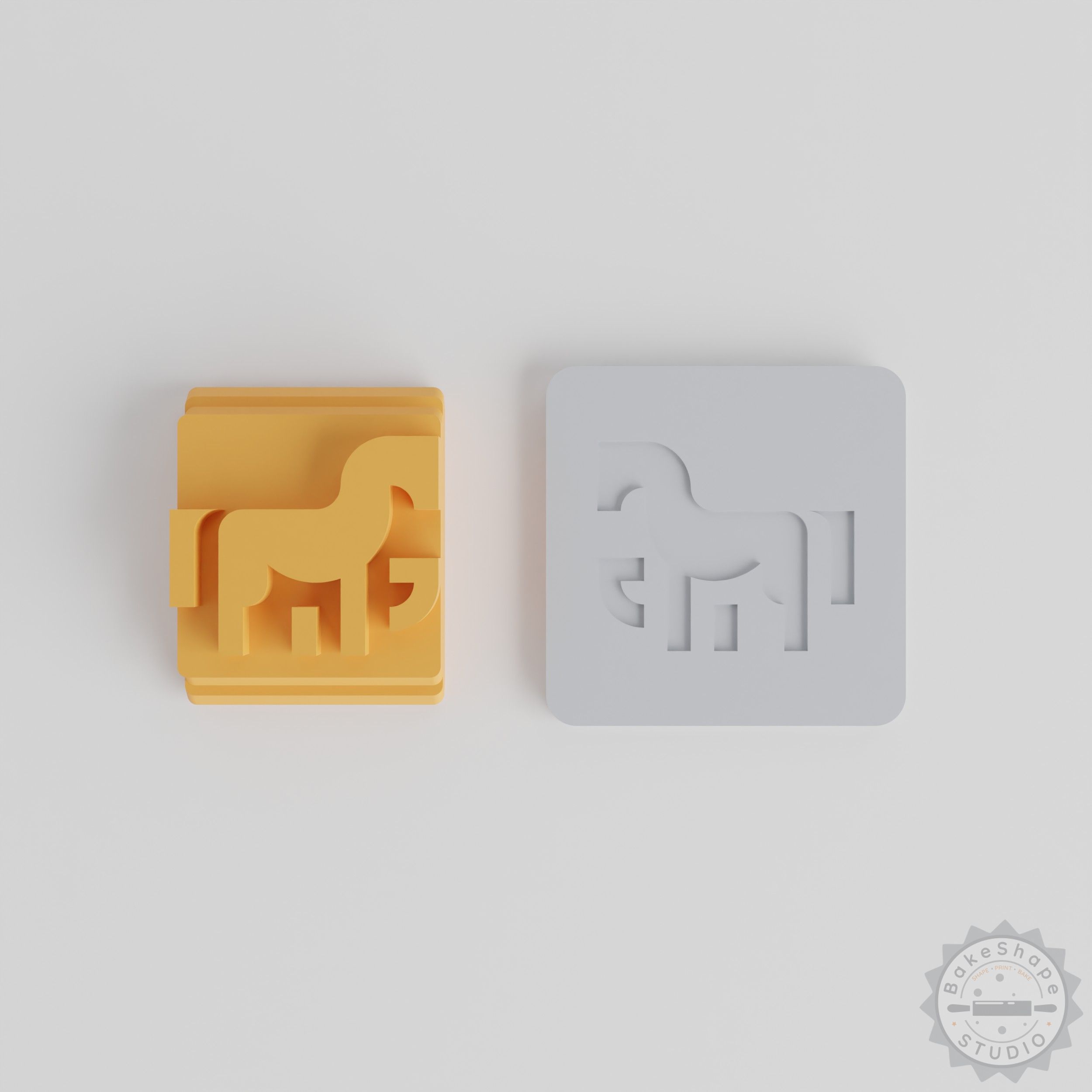 Horse Stamp Tile Set - 5 Sizes for Clay, Cookies, Fondant, Soft Materials