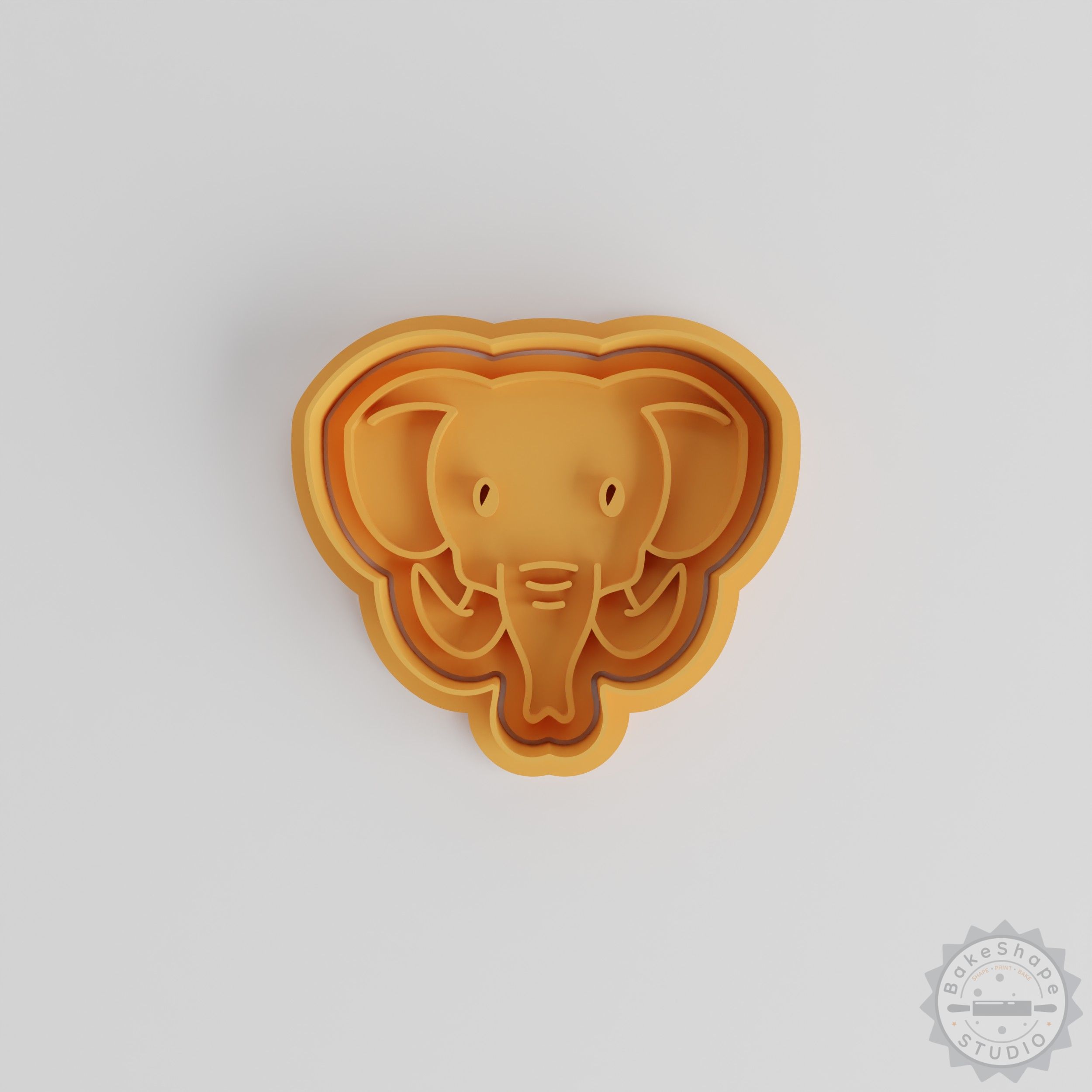 Elephant Cookie Cutter and Stamp Set, 6 Pc, Safari Animal Shapes for Cookies, Fondant