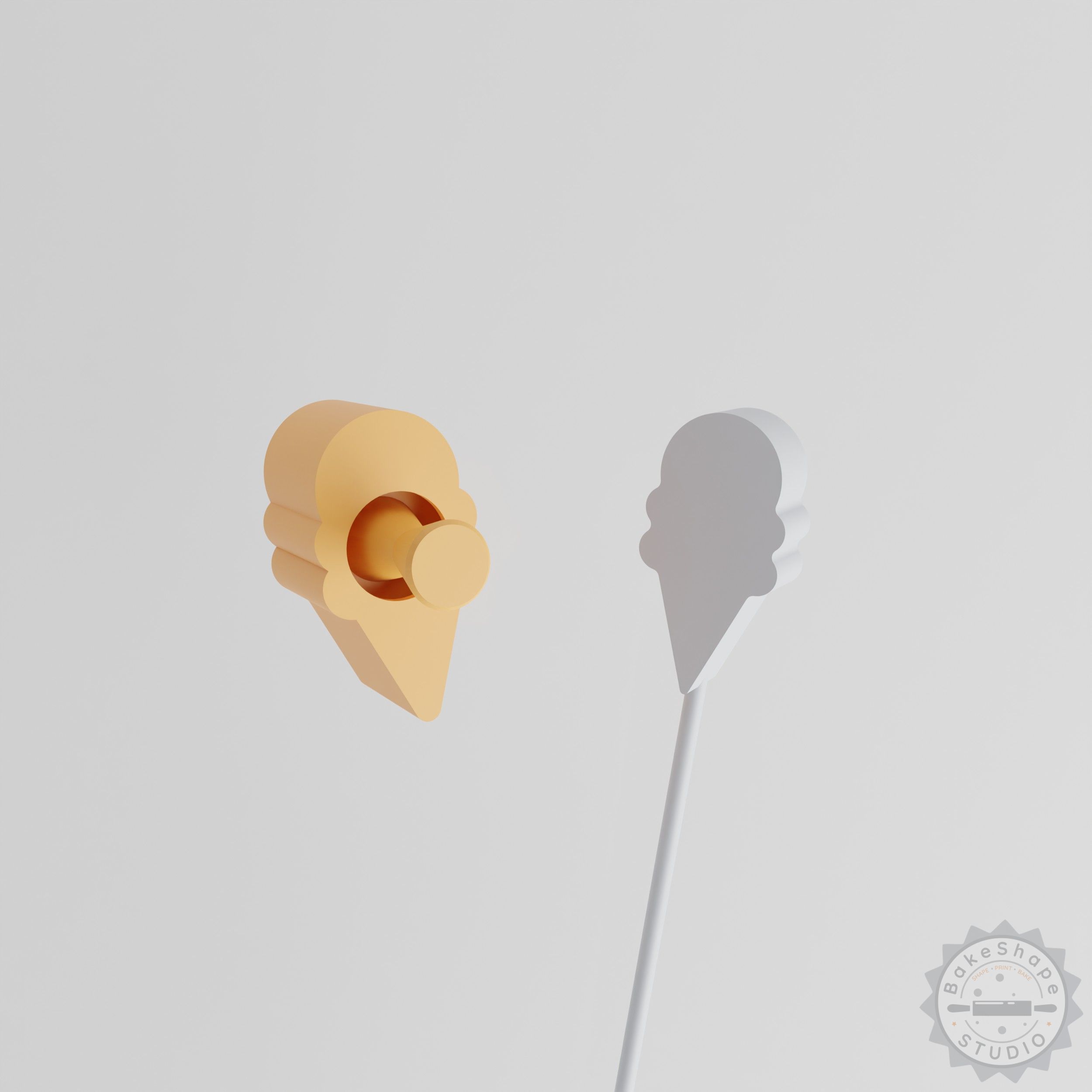 Ice Cream Cake Pop Mold, 2-Piece Gelato and Summer Vacation Treat Mold Set
