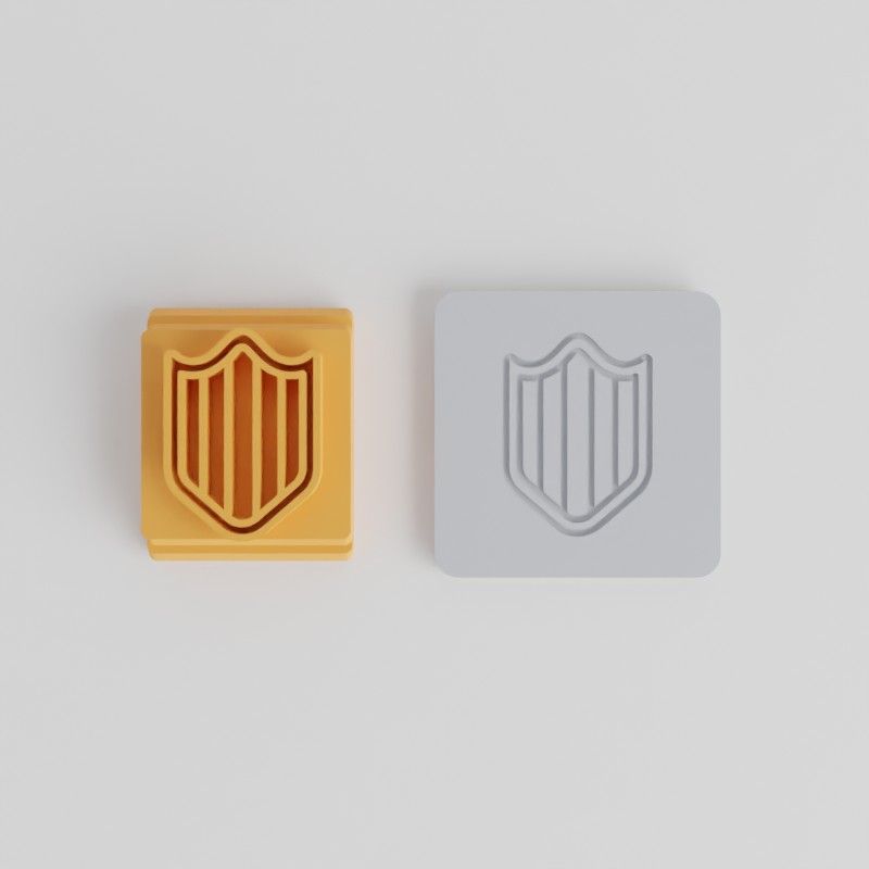 Shield Stamp Tile Set for Clay, Cookies, Fondant - 5 Motif Sizes, Perfect for Crafts