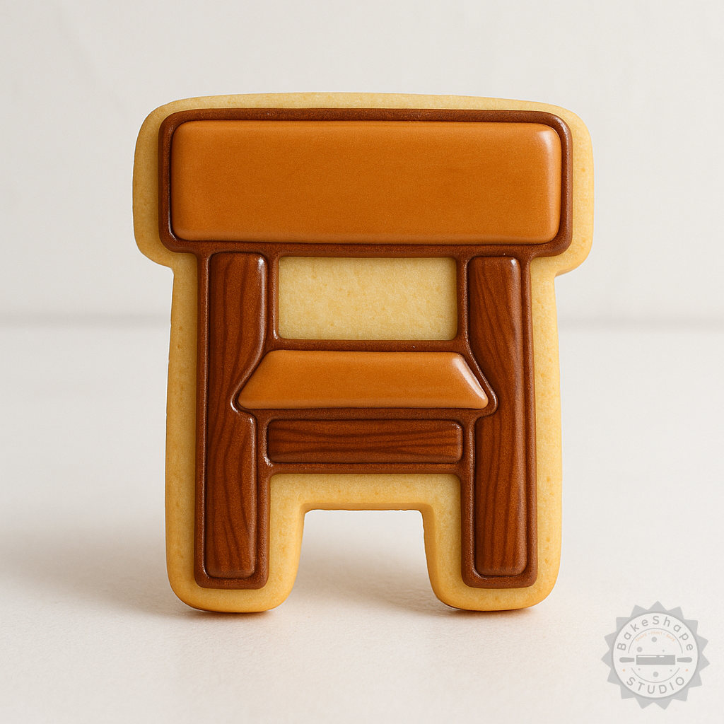 Decorated example 1 of Dining Chair and Cookie Cutter Stamp Set, 6-Piece, S/M/L Sizes