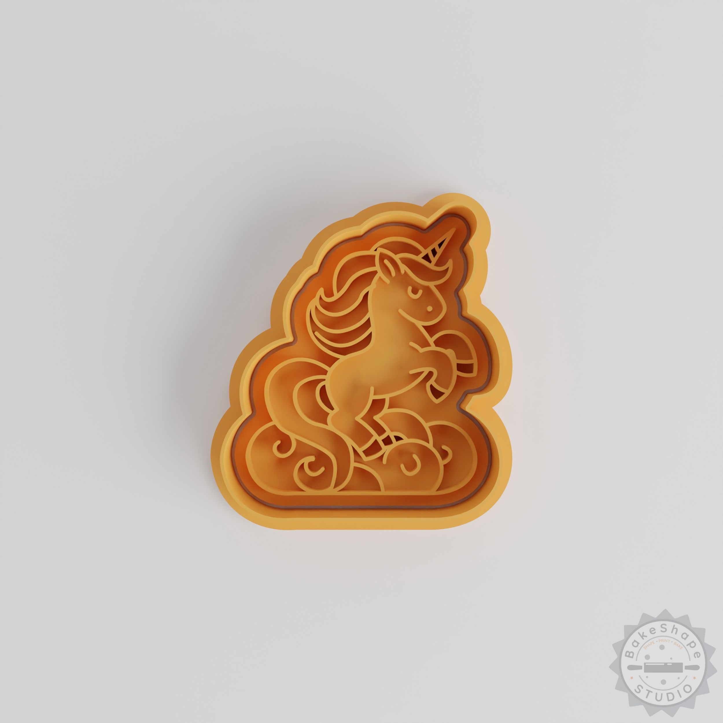 Unicorn Shape Cutter and Stamp Set, Perfect for Cookies & Fondant, 3 Sizes, 6 Pieces
