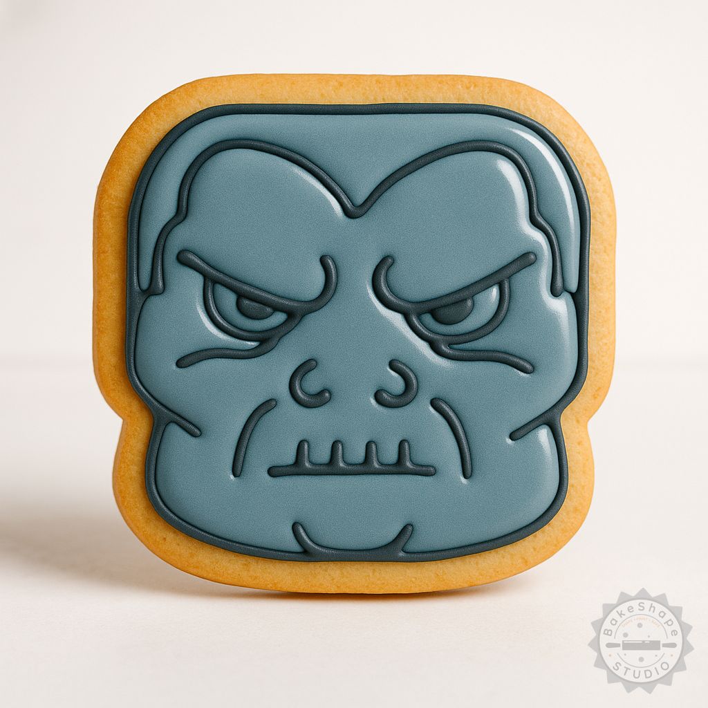 Monster cookie cutter and stamp set STL for Halloween-themed 3D printing and baking
