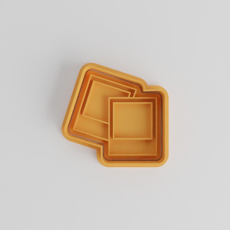 Polaroids Shape Cutter and Stamp Set for Cookies and Fondant, 6 Pieces, Travel Photo Theme