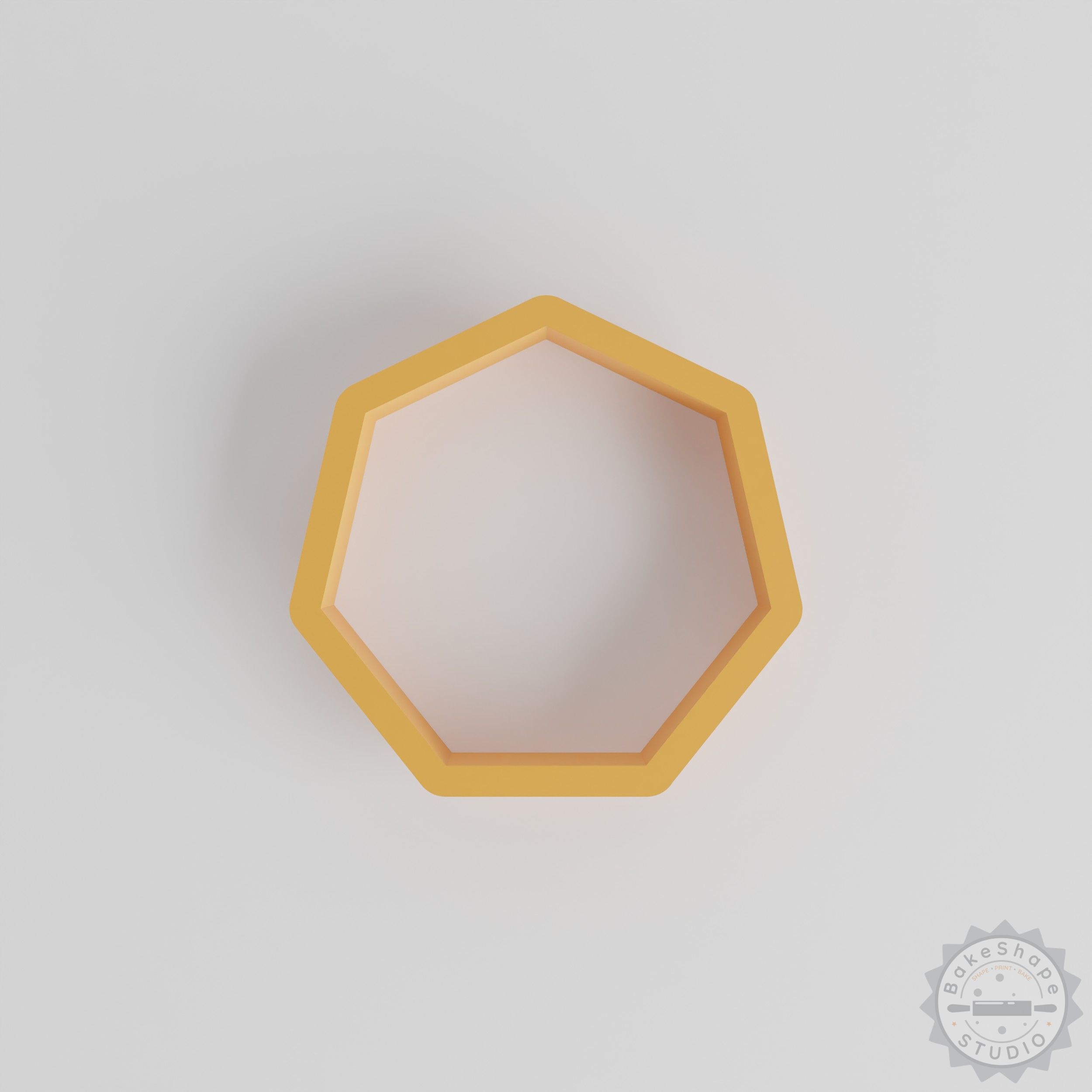 Heptagon shape cutter set STL for 3D printing with sizes from 0.75 inch to 5 inch