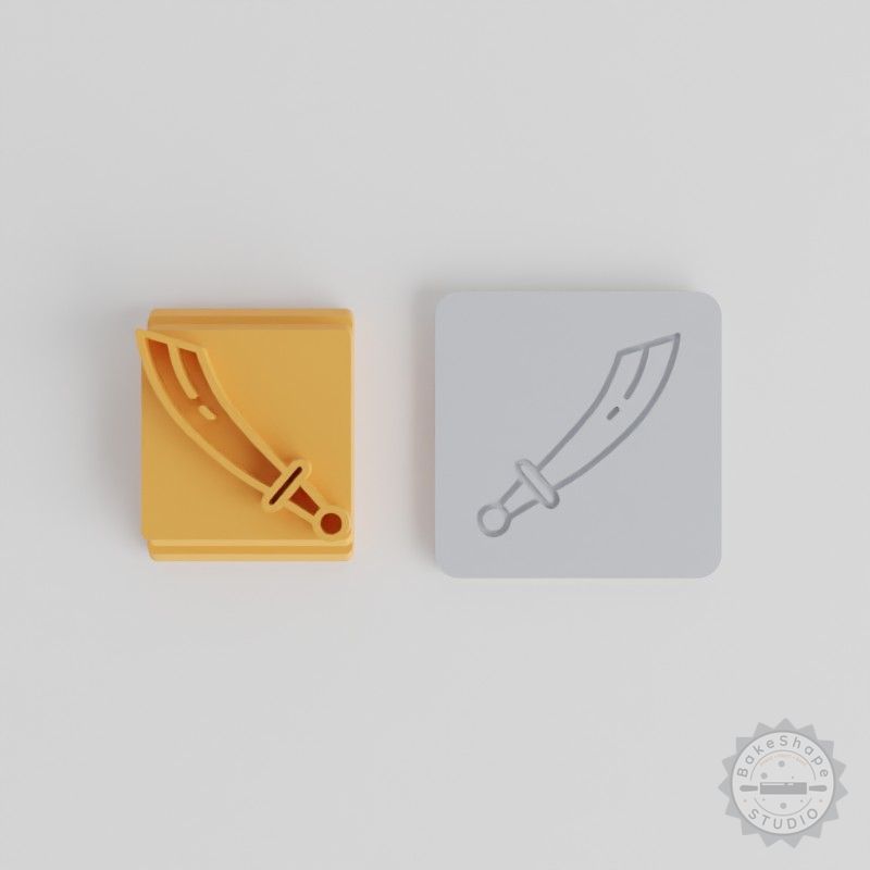 Sword Stamp Tile Set, 5 Sizes for Clay & Fondant, Ideal for Crafts & Baking