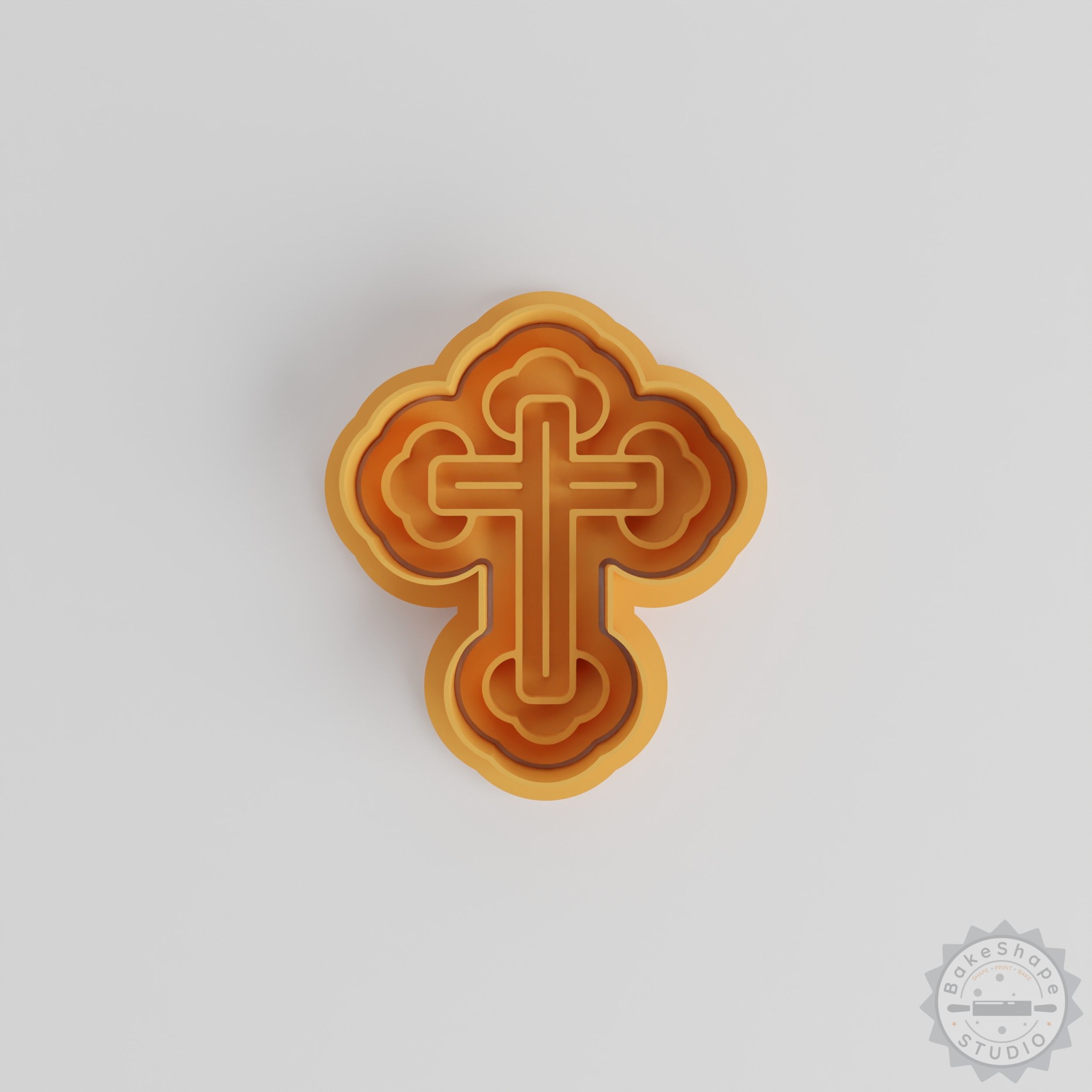 Cross Cookie Cutter and Stamp Set, Skull Cross Design, Fondant Tool, 3 Sizes