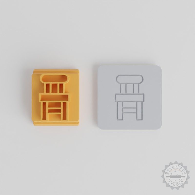 Chair Stamp Tile Set, 5 Motif Sizes for Clay, Cookies, Fondant, Versatile Design