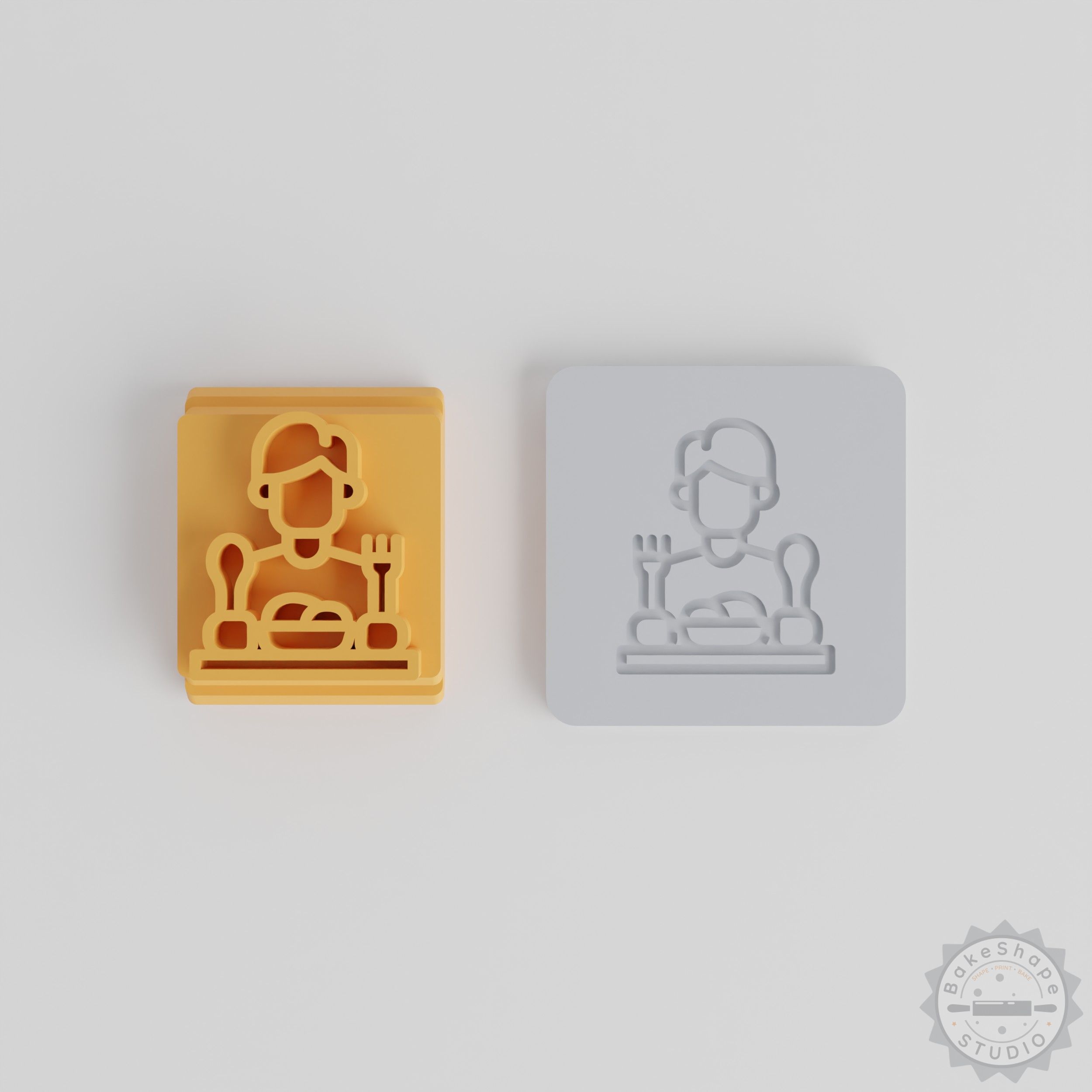 Food stamp tile set clay and craft stamp STL for cookies, fondant, and clay crafting